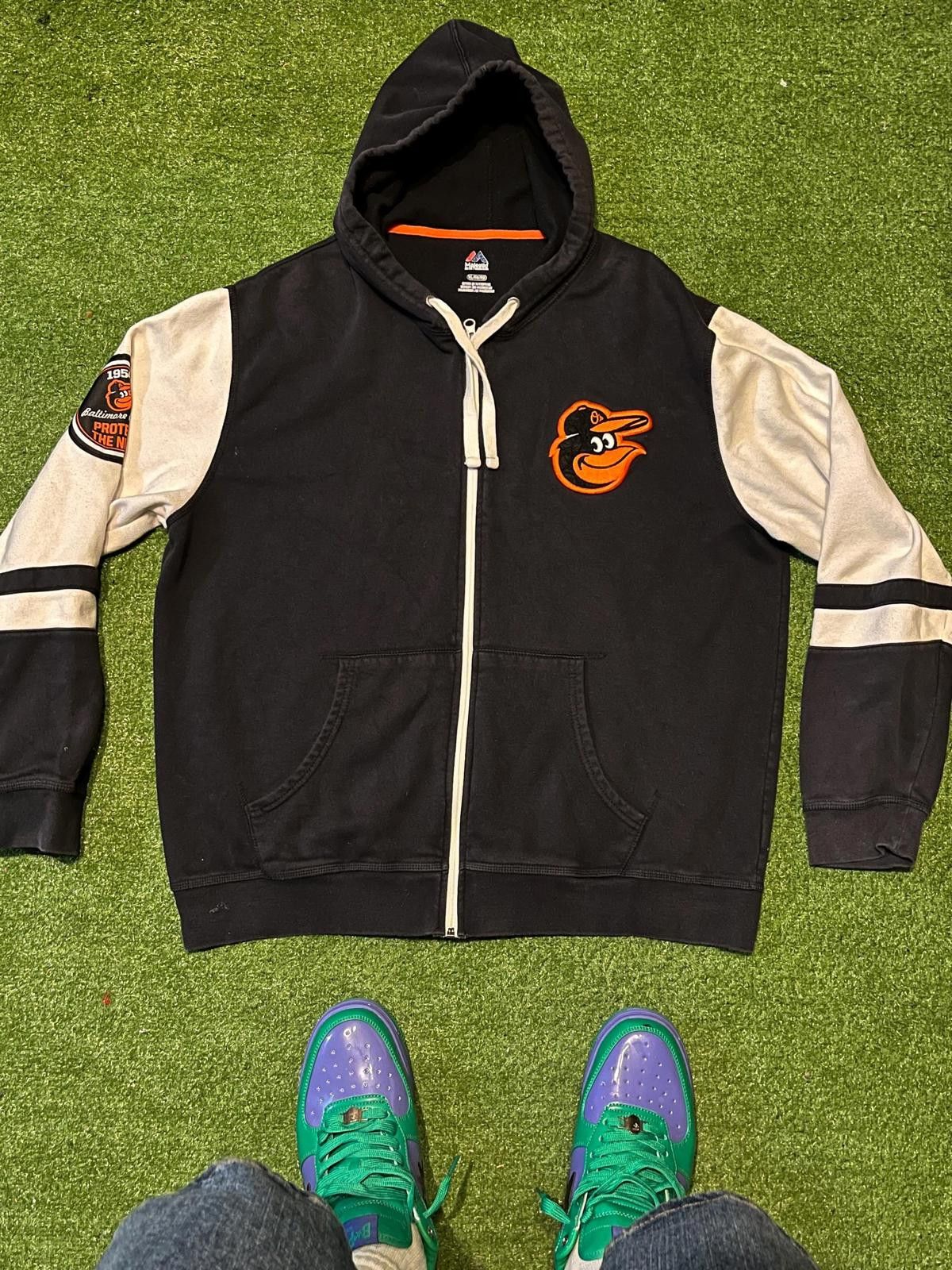 Other Baltimore Orioles Majestic Men's Full-Zip Hoodie Sweatshirt Size ONE SIZE - 1 Thumbnail
