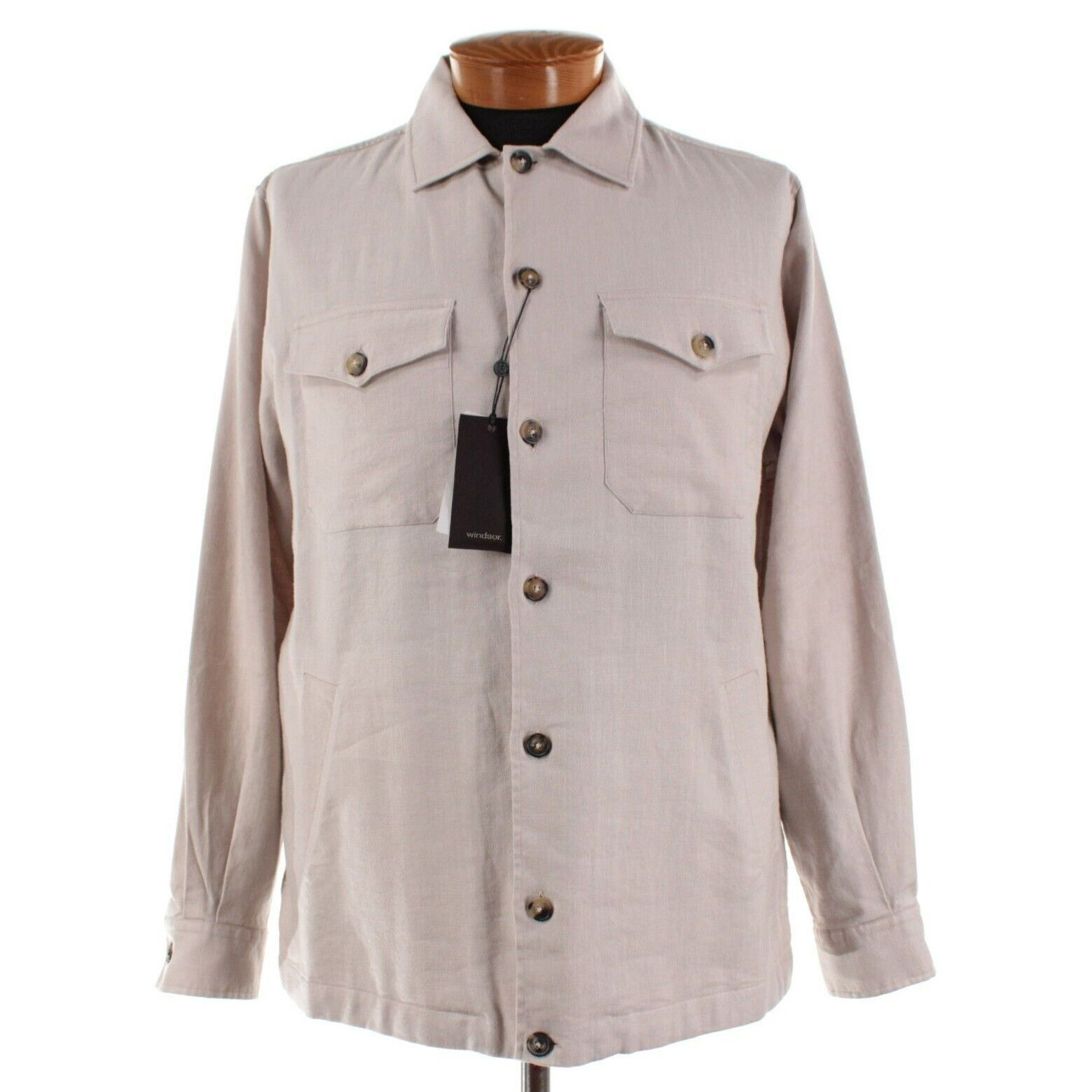 Other Windsor Overshirt Size L US In Beige Linen Blend Size US L / EU 52-54 / 3 - 1 Thumbnail