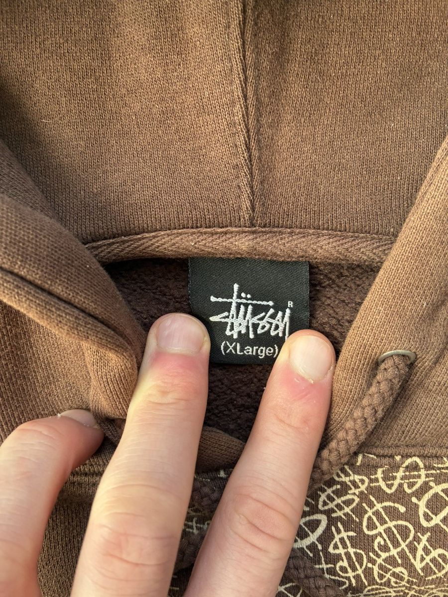 Stussy Late 90s / early 00s Brown Stussy $ hoodie Size US XL / EU 56 / 4 - 6 Thumbnail