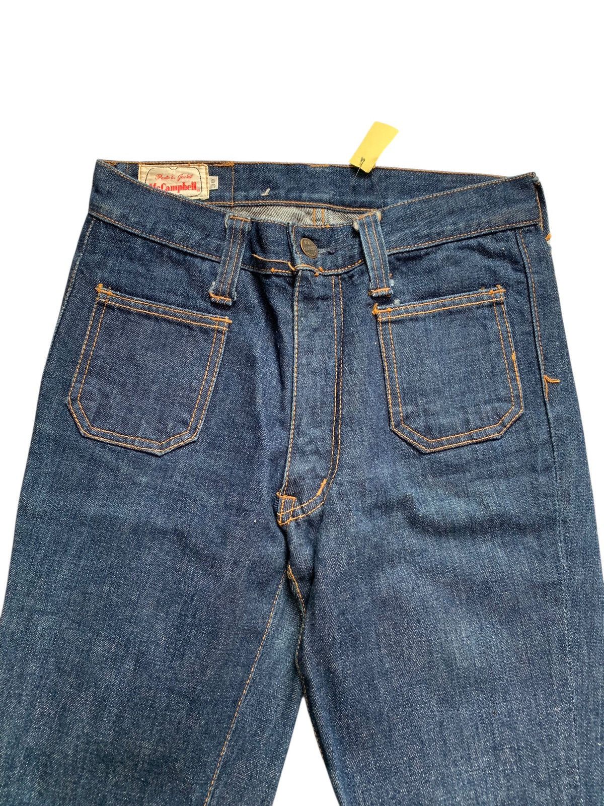 Vintage Vintage 70's Mr campbell Denim flared Pants Size 24" / US 00 / IT 34 - 2 Thumbnail