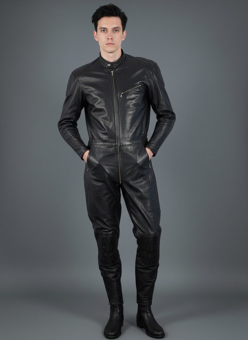 Japanese Brand Rare vintage leather motorcycle overalls suit 80s 90s Size US M / EU 48-50 / 2 - 3 Thumbnail