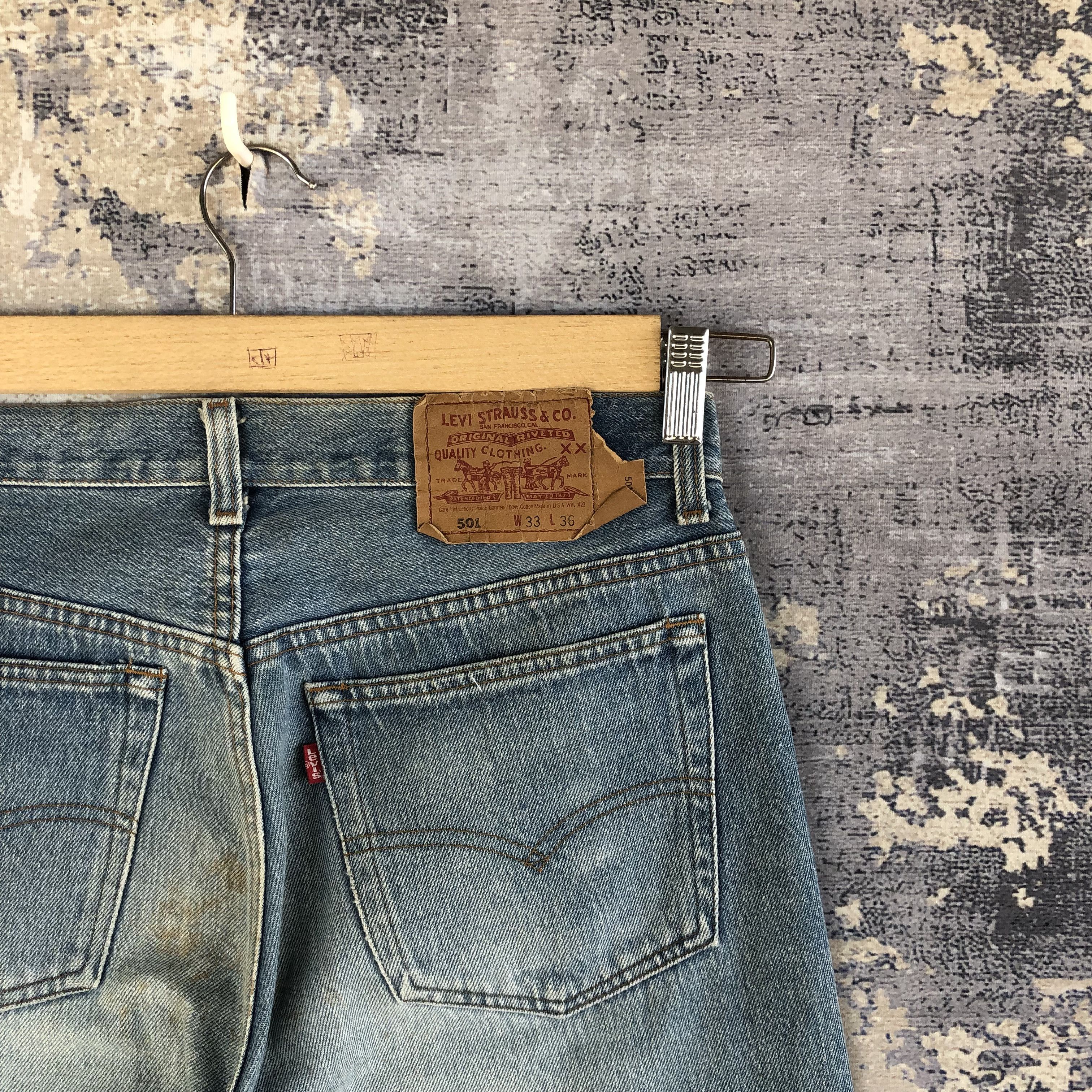 Levi's Vintage Ripped Levis 501 Faded Jeans Levi's 501 Washed Denim Size US 30 / EU 46 - 5 Thumbnail