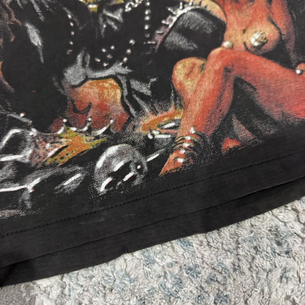 Band Tees Vintage 1995 Manowar Euro Tee T - Shirt AOP 90s Size US L / EU 52-54 / 3 - 6 Thumbnail