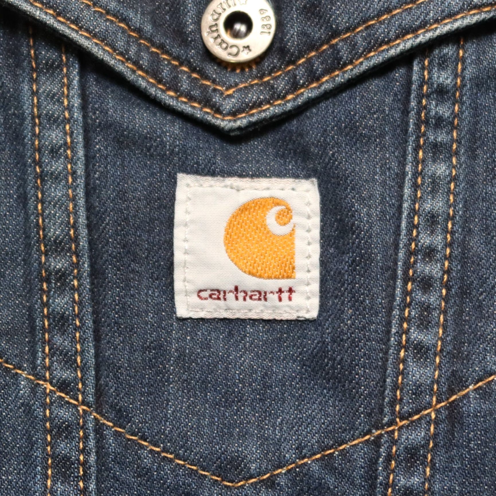 Carhartt VINTAGE Carhartt Denim Trucker Jean Jacket Size 3XL Medium Wash Men Shirt 90s Mens Size US 39 - 6 Thumbnail