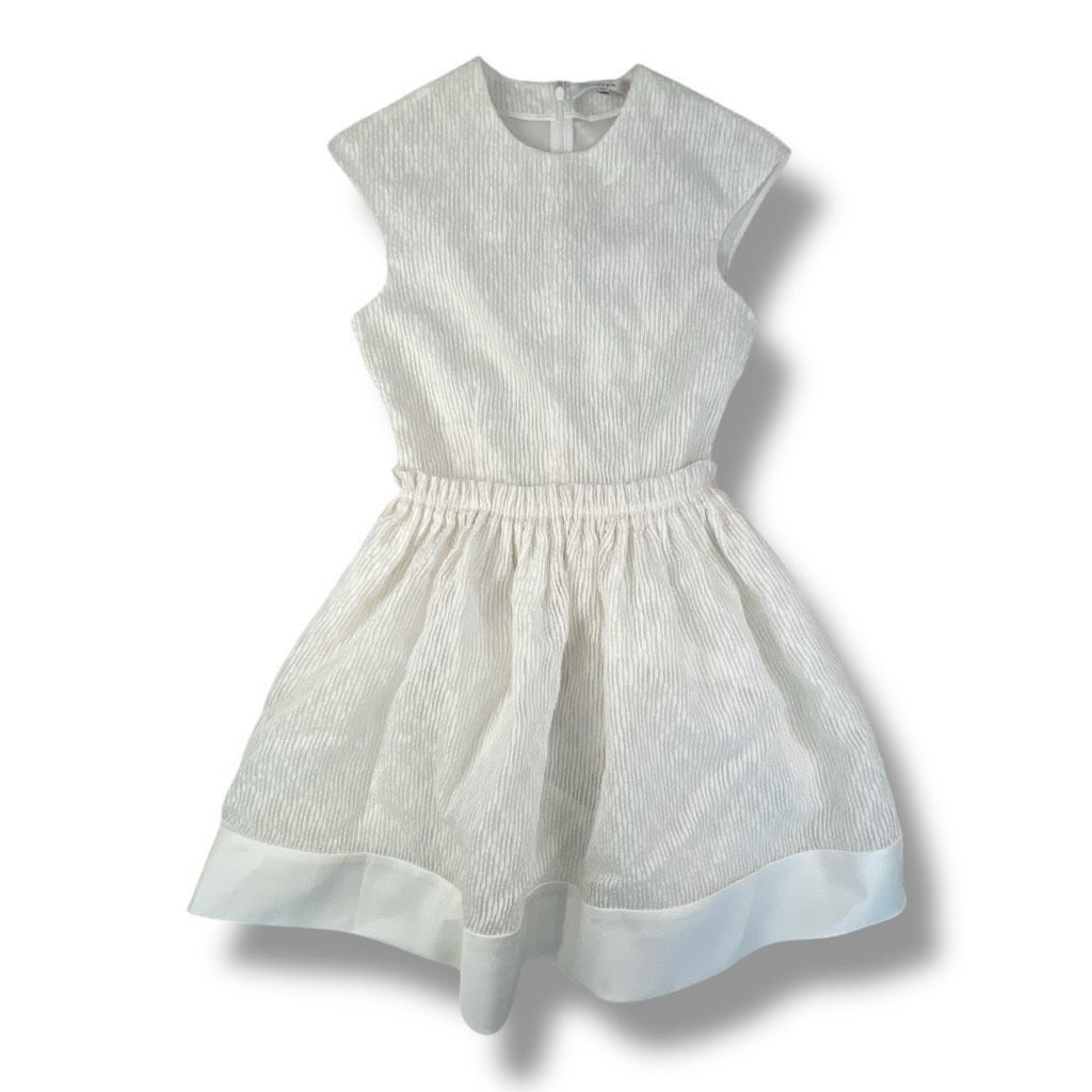 Carven Carven Contrasting Hem Skater Mini Dress Sleeveless White Si Size XS / US 0-2 / IT 36-38 - 1 Thumbnail