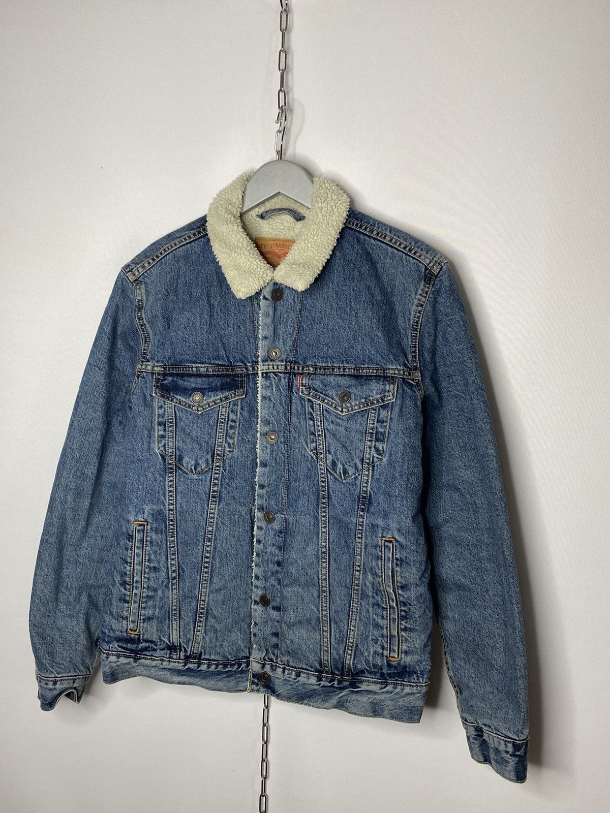 Levi's × Vintage 🔥Vintage Levi’s Denim Sherpa Jacket Size Medium 🔥 Size US M / EU 48-50 / 2 - 2 Thumbnail