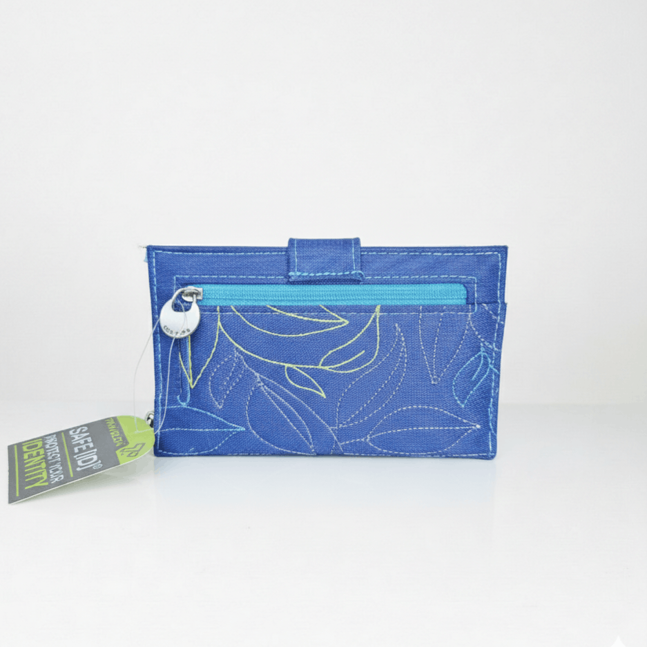 Other Travelon 5.5x3.5" RFID Bi-Fold Wallet Indigo Blue Floral Size ONE SIZE - 2 Thumbnail