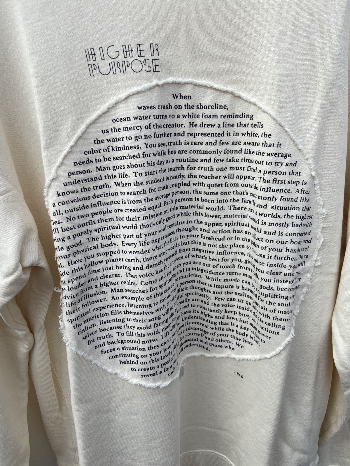 Ovadia & Sons Ovadia & Sons Higher Purpose Crewneck Sweatshirt - Cream Size US XL / EU 56 / 4 - 2 Thumbnail