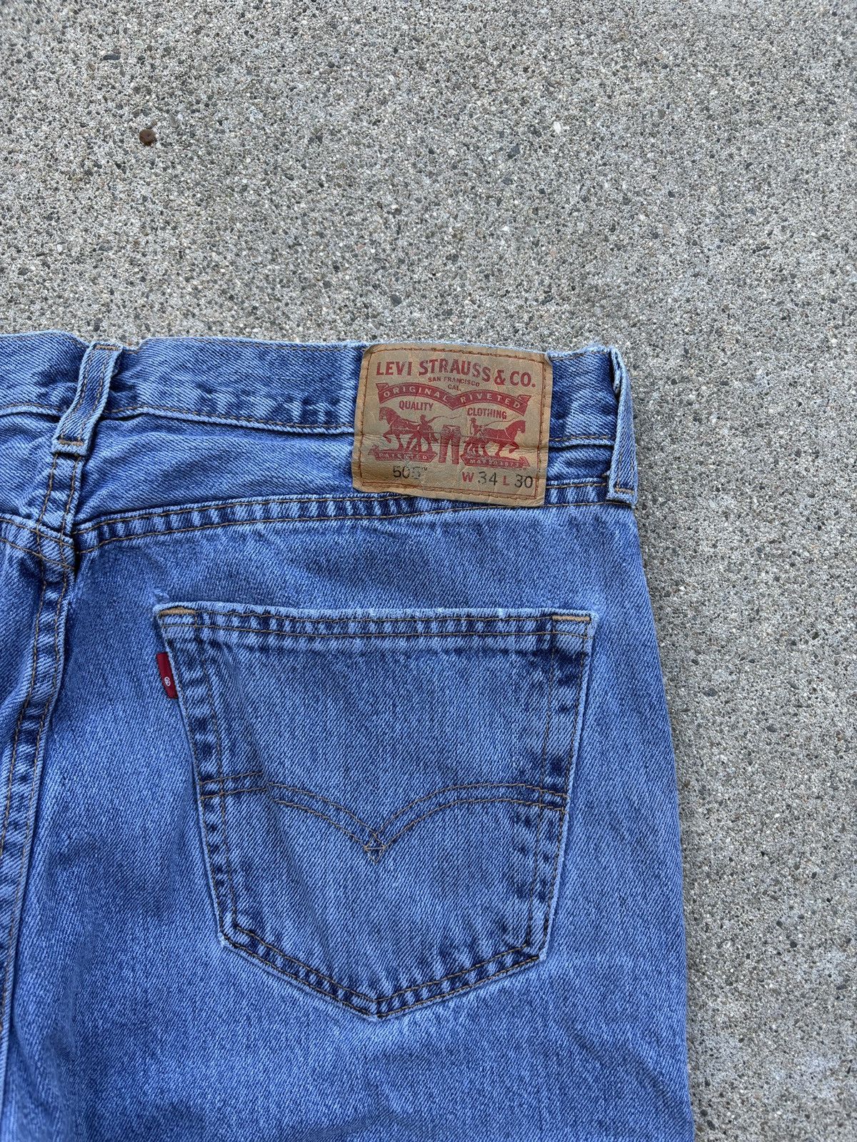 Levi's Vintage Y2K 505’ Levis L. Indigo Loose Fit Jeans Size 34x30 Size US 34 / EU 50 - 4 Thumbnail