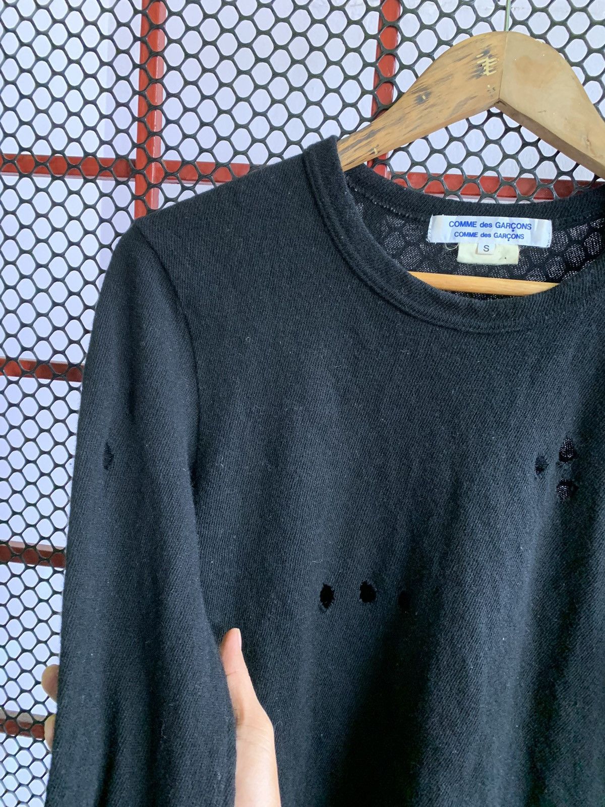 Comme des Garcons SHIRT 💥Final💥Rei Kawakubo Comme Des Garcons Distressed Wool Shirt Size S / US 4 / IT 40 - 4 Thumbnail