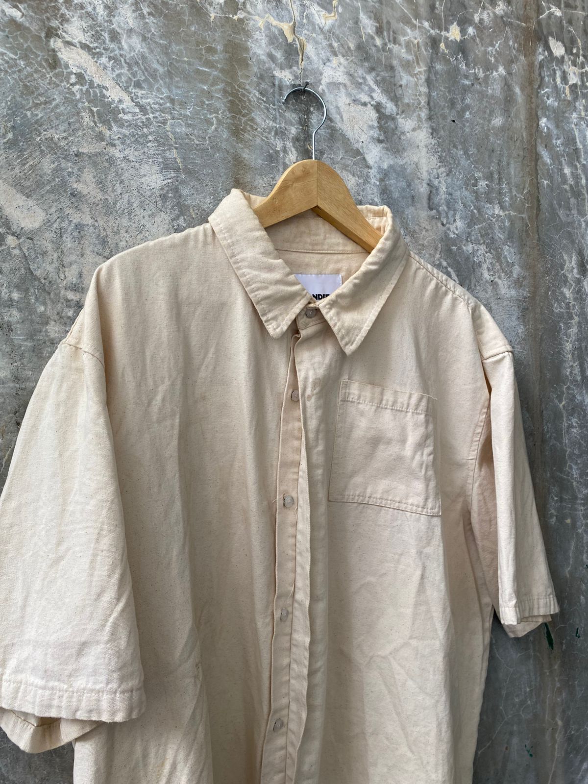 Jil Sander Jill Sander Campaign Back Logo Canvas Button Down Shirt Size US L / EU 52-54 / 3 - 5 Thumbnail