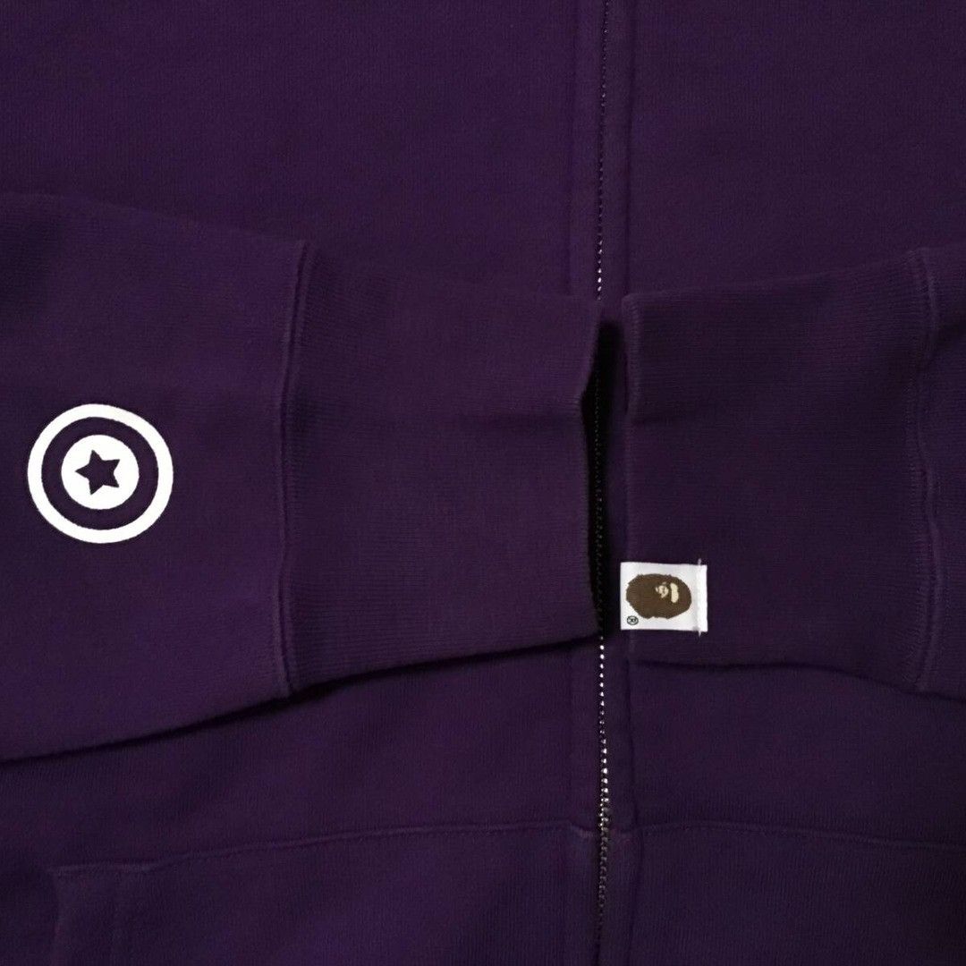 Bape BAPE Purple camo shark full zip hoodie a bathing ape Size US XL / EU 56 / 4 - 6 Thumbnail