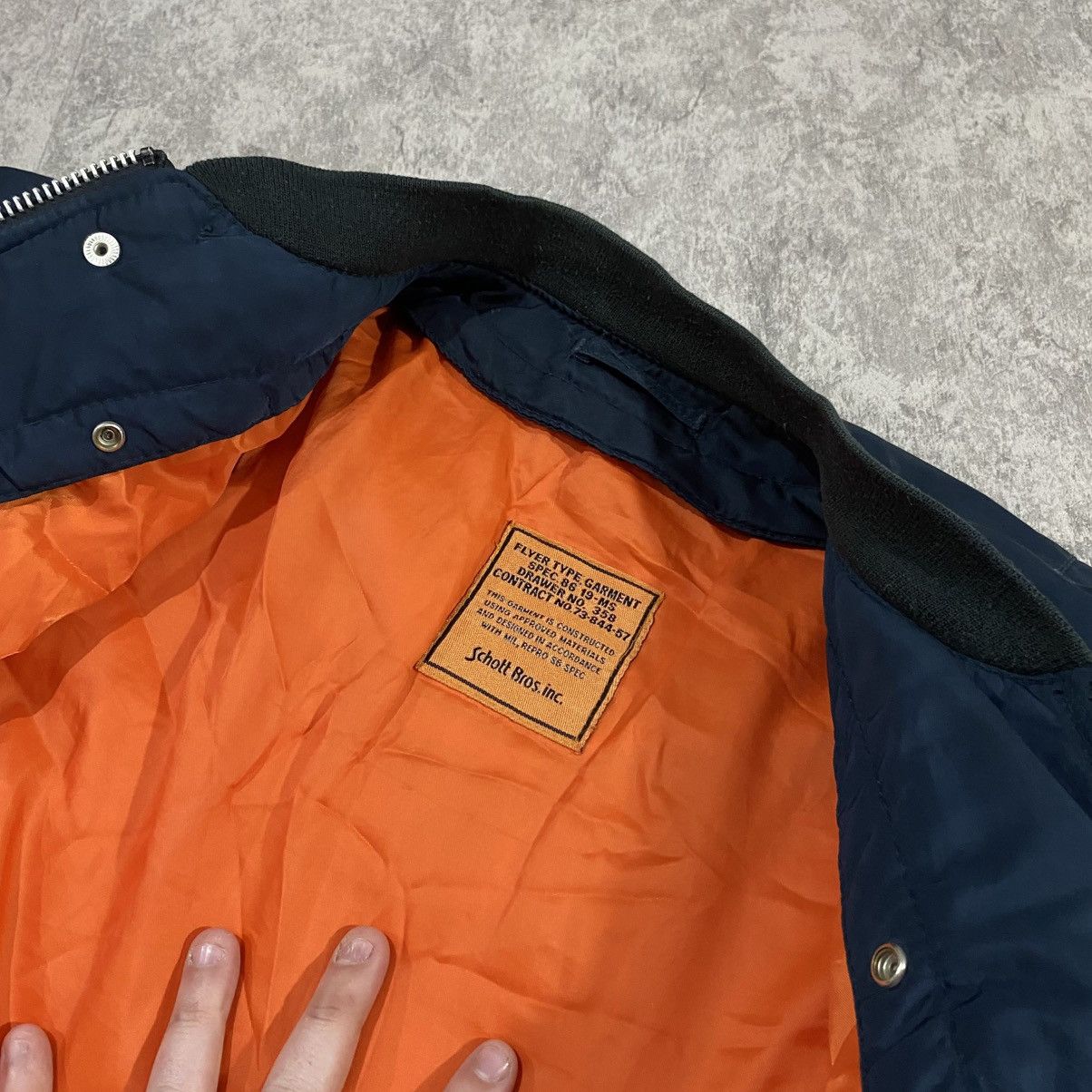 Schott Vintage Schott Flyer Bomber Navy w/ Removable Vest Lining Size US S / EU 44-46 / 1 - 24 Thumbnail