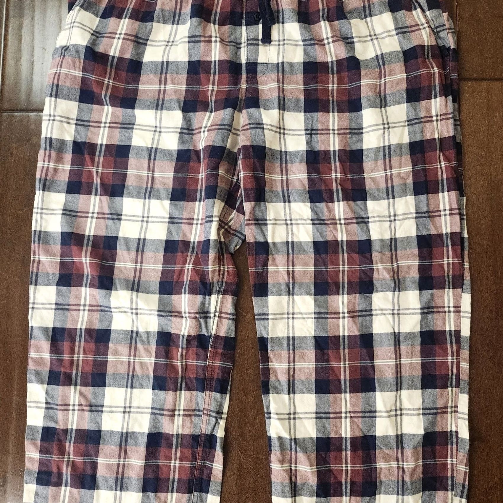 Vintage Goodfellow Mens XXL Flannel Pajama Lounge Pants Plaid Cotton Drawstring Regular Winter Holiday Mens Size US 39 - 4 Thumbnail