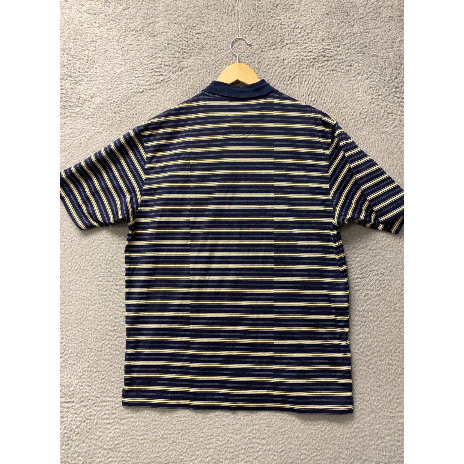 Faconnable VINTAGE Faconnable Polo Shirt Men’s M Cotton Striped 90s Golf Casual Navy Yellow Size US M / EU 48-50 / 2 - 6 Thumbnail