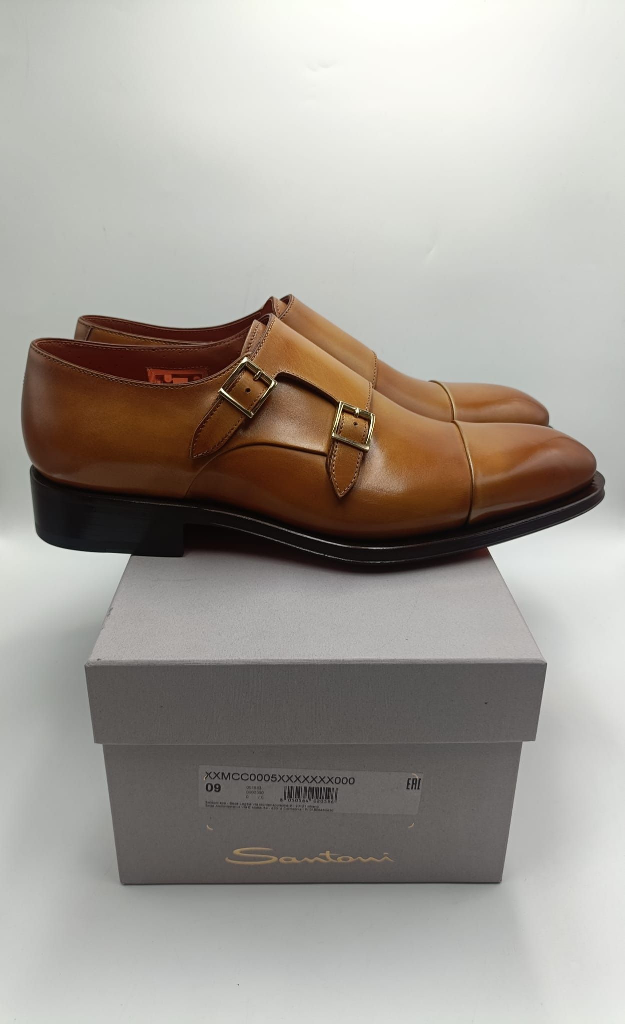 Santoni Santoni Double Monk Strap Brown Leather Goodyear Welted Size US 10 / EU 43 - 5 Thumbnail