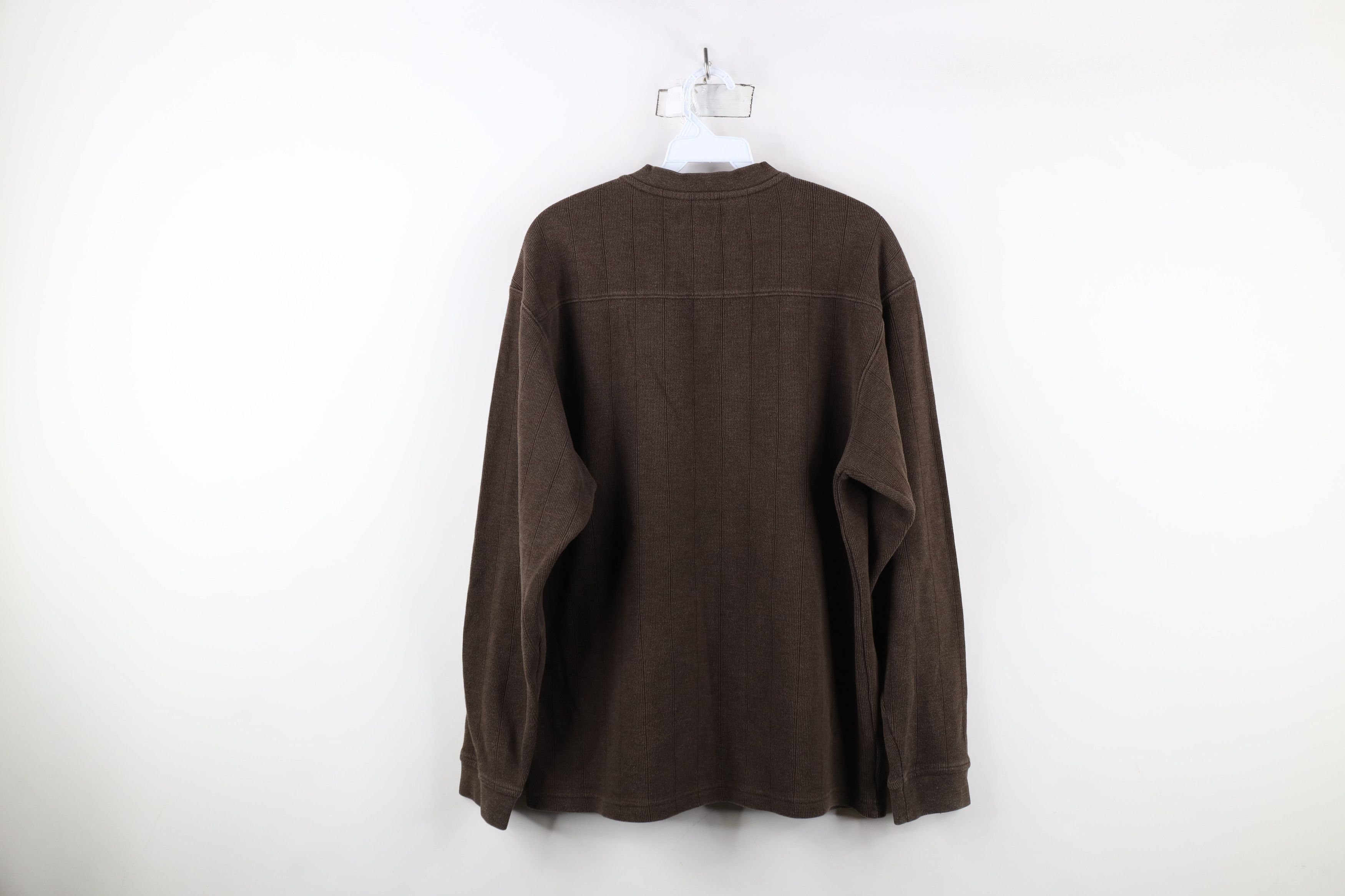 Columbia × Vintage Vintage 90s Y2K Columbia Ribbed Long Sleeve T-Shirt Brown Size US M / EU 48-50 / 2 - 11 Thumbnail