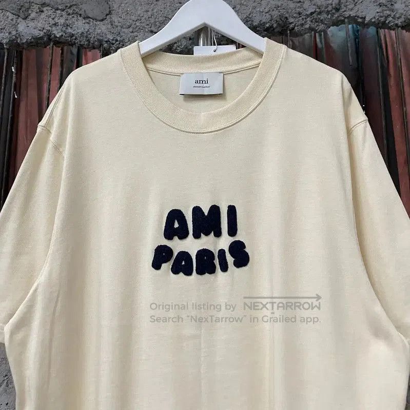 AMI AMI Beige Cotton Short Sleeve T-Shirt . Size US S / EU 44-46 / 1 - 3 Thumbnail
