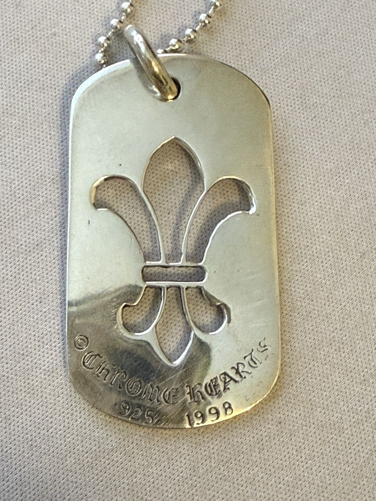 Chrome Hearts Chrome hearts fleur dog tag + ball chain Size ONE SIZE - 2 Thumbnail