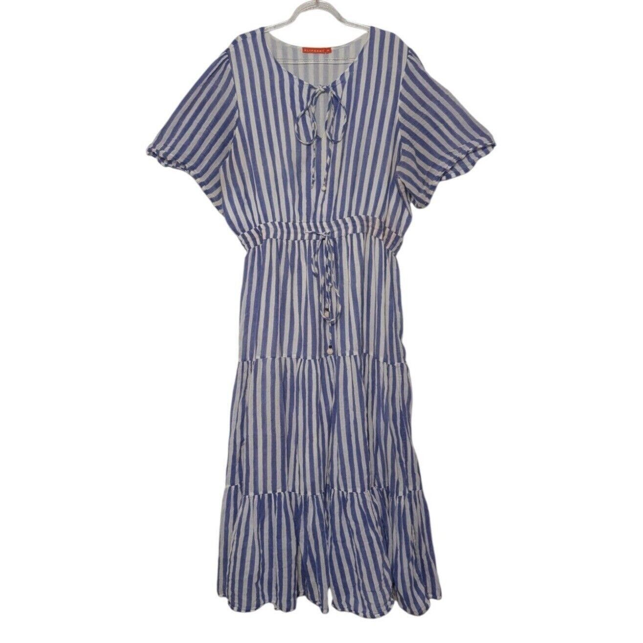 Oliphant Oliphant Tuckernuck Stripe Maxi Dress Womens Size XL Blue Size XL / US 12-14 / IT 48-50 - 1 Thumbnail