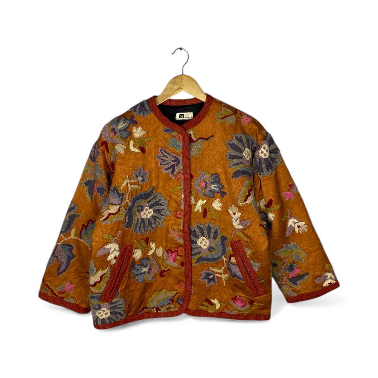 Japanese Brand VINTAGE BOHO EMBROIDERED FOLK ART ETHNUV HIPPIE Size L / US 10 / IT 46 - 1 Thumbnail