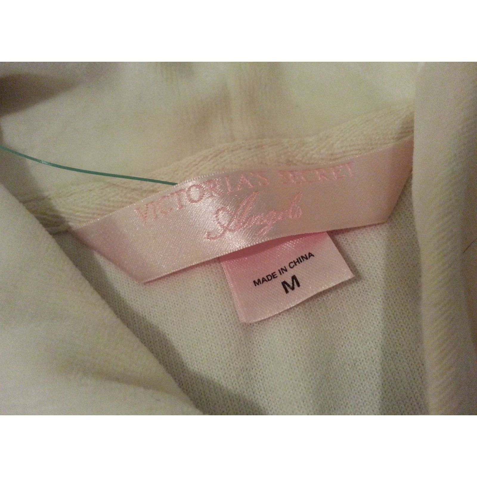 Victoria's Secret Victoria's Secret Hoodie Jacket Adult Medium Cream Cotton Hooded Womens Size M / US 6-8 / IT 42-44 - 3 Thumbnail