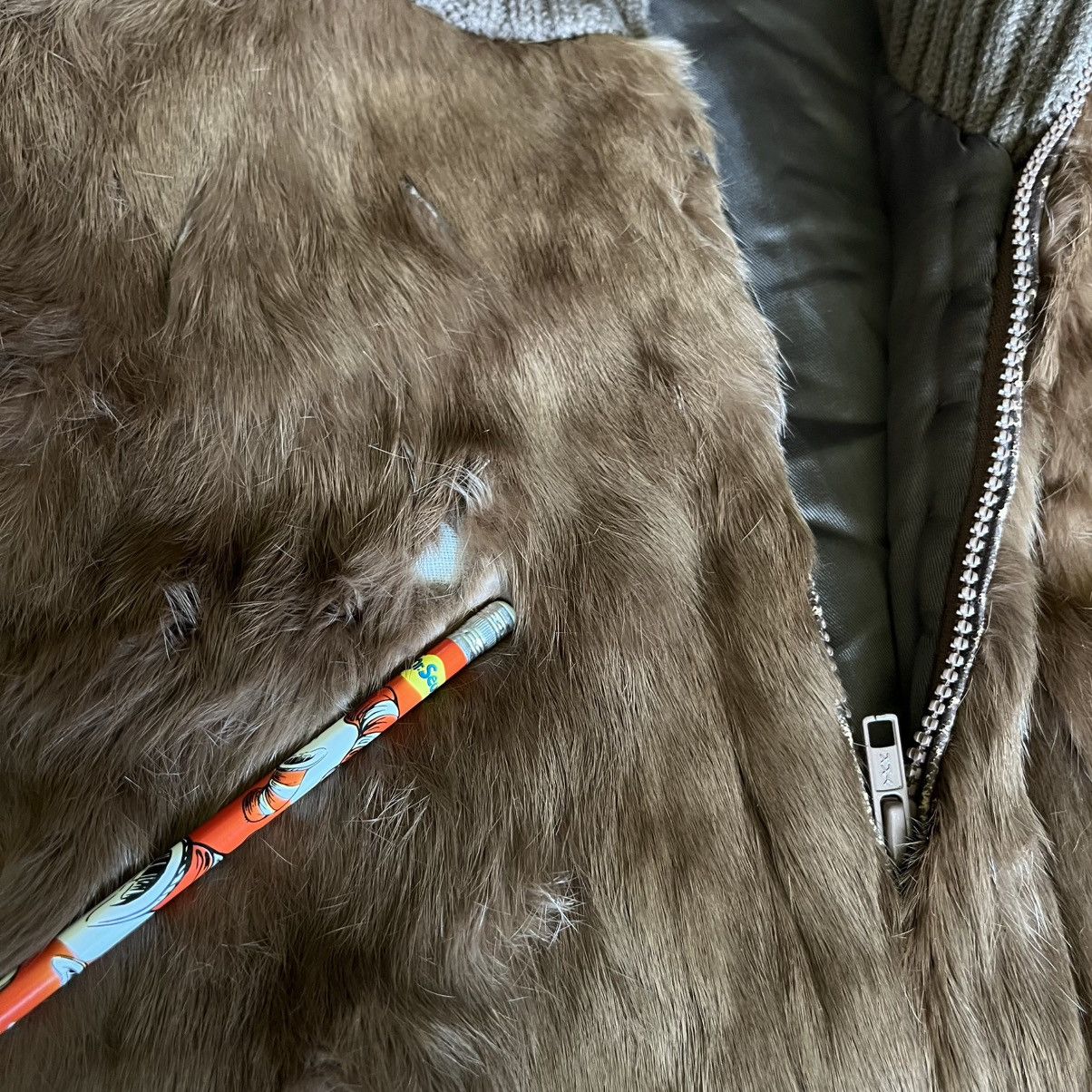 Vintage Vintage 90s Pure Rabbit Fur Wool Sweater Zip Jacket & Scarf Size L / US 10 / IT 46 - 13 Thumbnail
