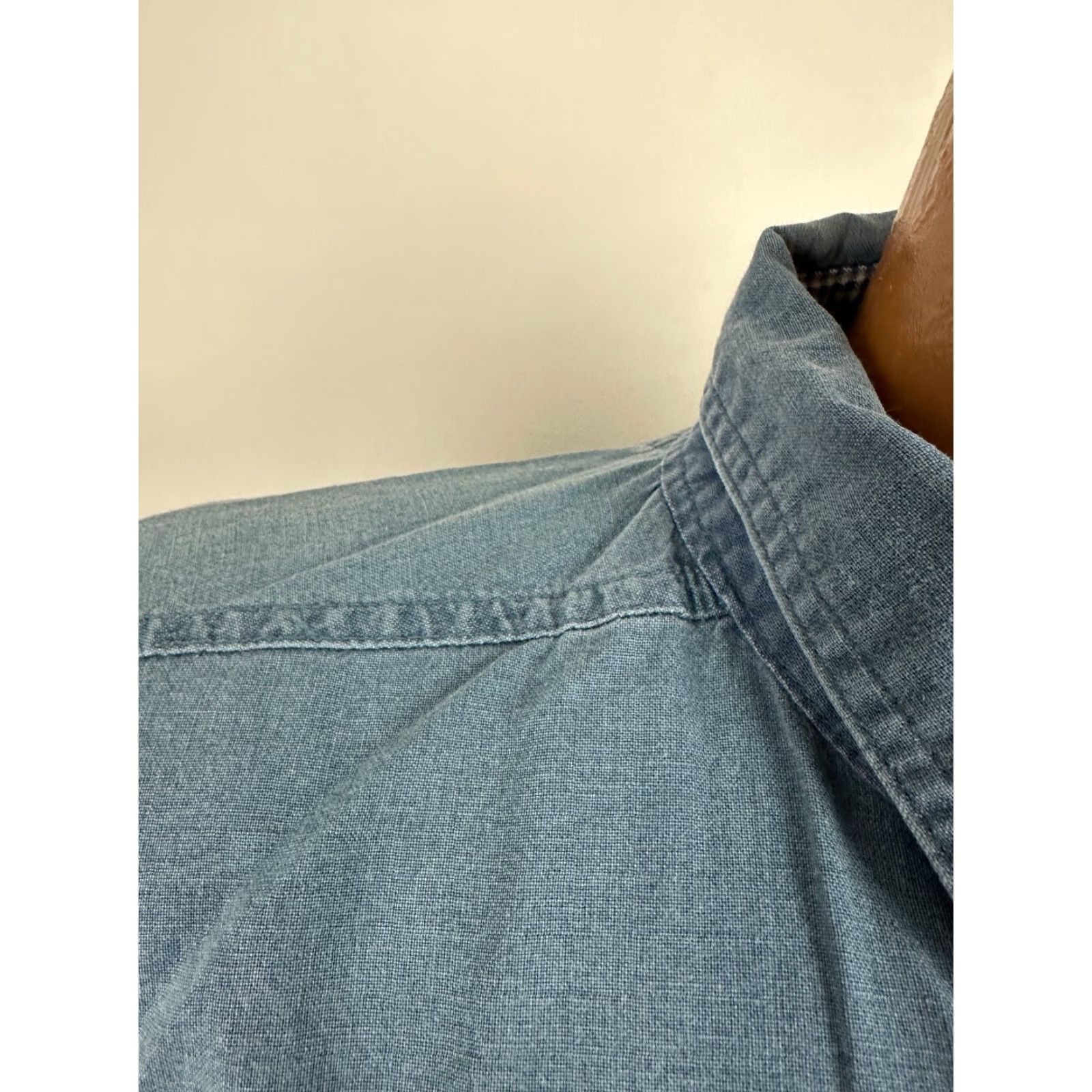 Vintage VINTAGE Blueprint Shirt Men XL Button-Up 90s Grunge Cotton Blue Short Sleeve - Casual Workwear Mens Size US XL / EU 56 / 4 - 6 Thumbnail