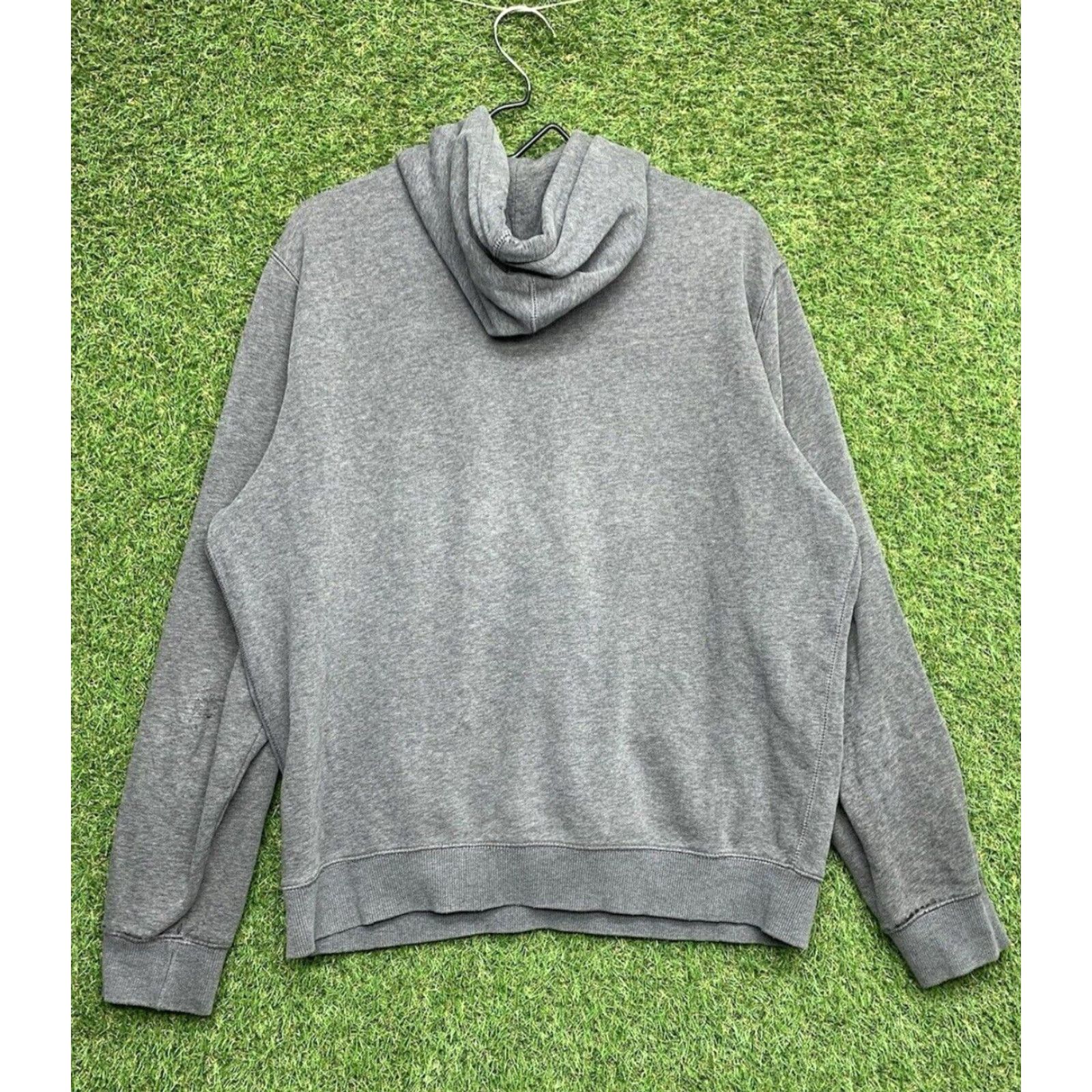 Nike VINTAGE Nike Hoodie Mens L Sweatshirt Grey Y2K 2000s Sportswear Activewear Fleece Hooded Logo Sweatshirt Size US L / EU 52-54 / 3 - 2 Thumbnail