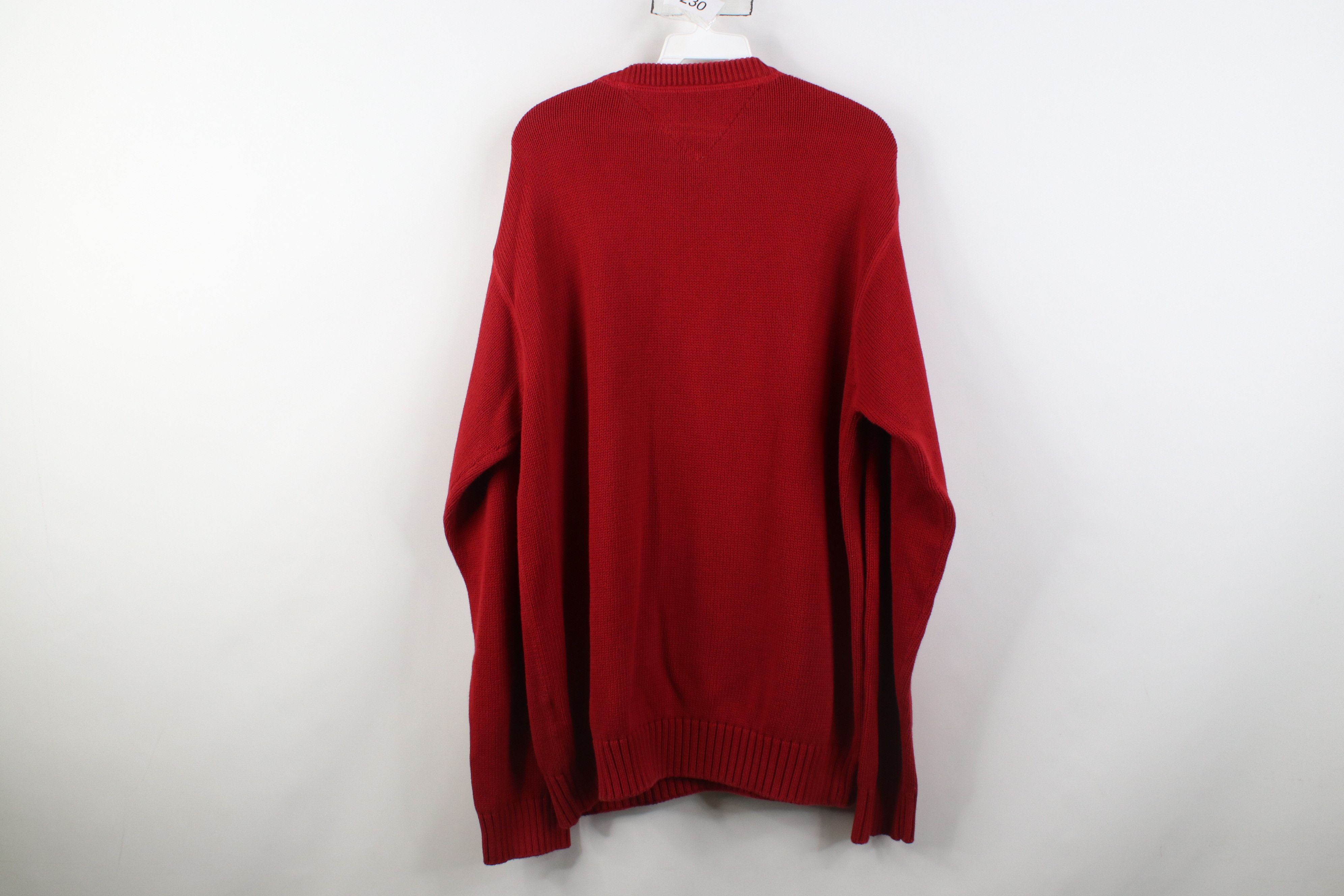 Tommy Hilfiger Vintage 90s Tommy Hilfiger Cotton Knit Crewneck Sweater Size US XL / EU 56 / 4 - 8 Thumbnail