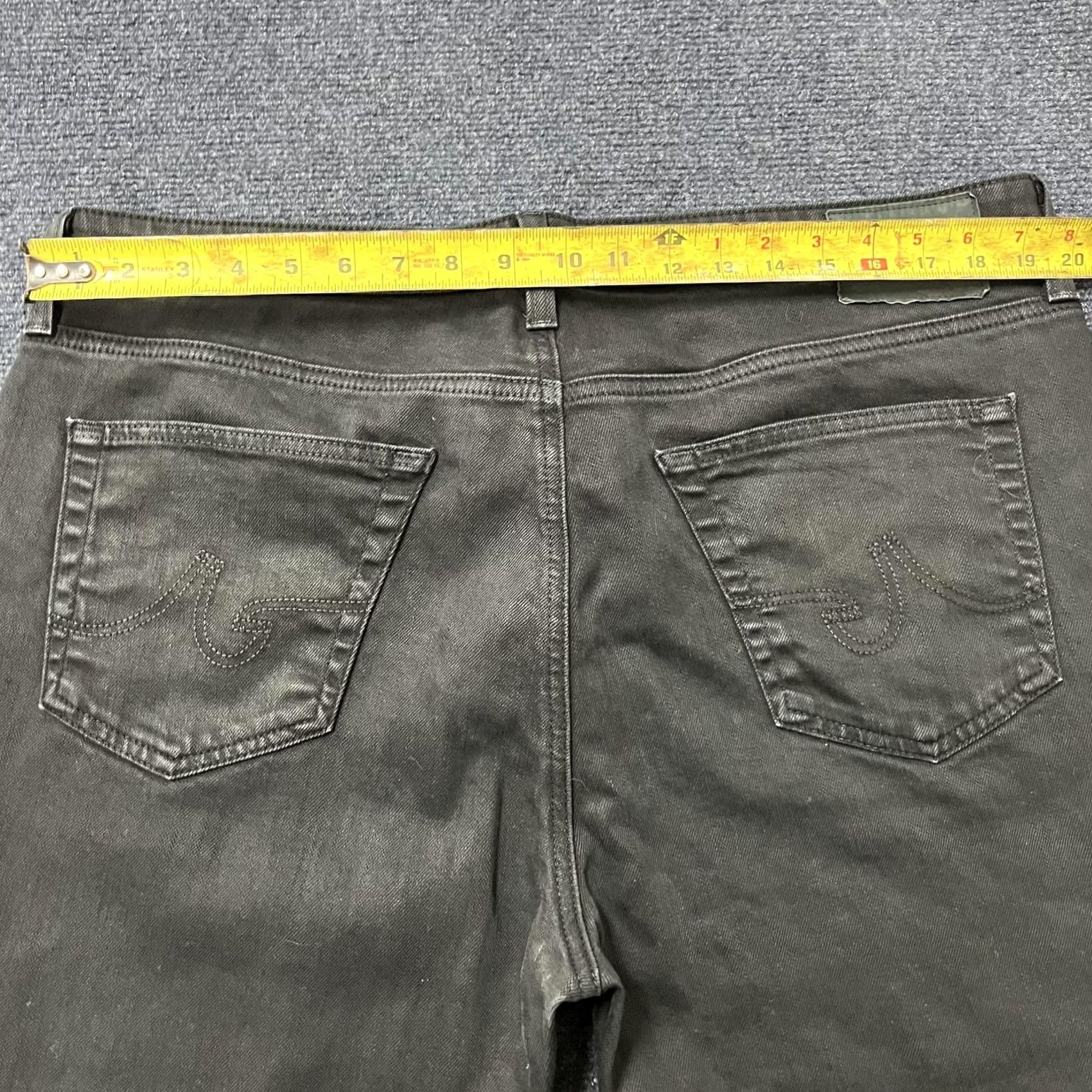 Denime AG Adriano Goldschmied The Protégé Jeans Mens Black Straight Leg Denim USA Jeans Size US 36 / EU 52 - 5 Thumbnail