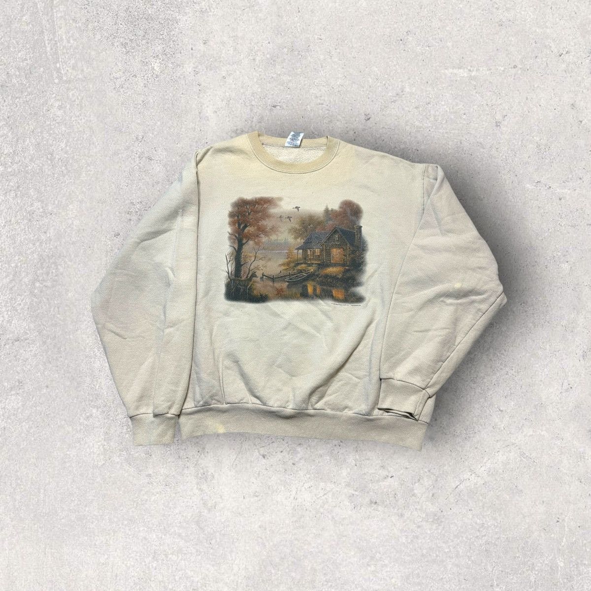 Jerzees × Vintage Vintage Nature sweatshirt Size US L / EU 52-54 / 3 - 1 Thumbnail