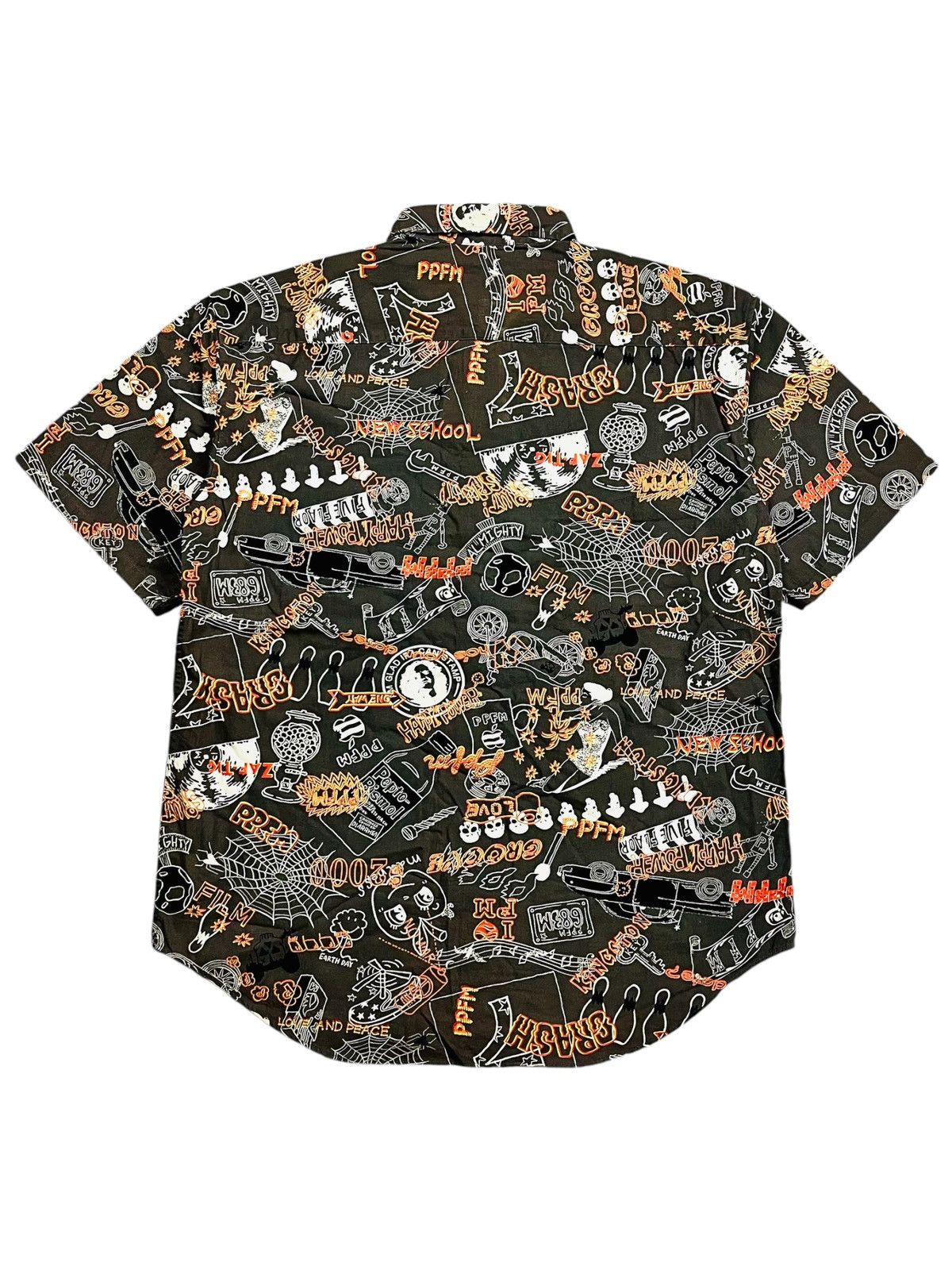 If Six Was Nine × Le Grande Bleu (L.G.B.) × PPFM 2006 PPFM - Printed Spiderweb & Skull Shirt Size US M / EU 48-50 / 2 - 2 Thumbnail