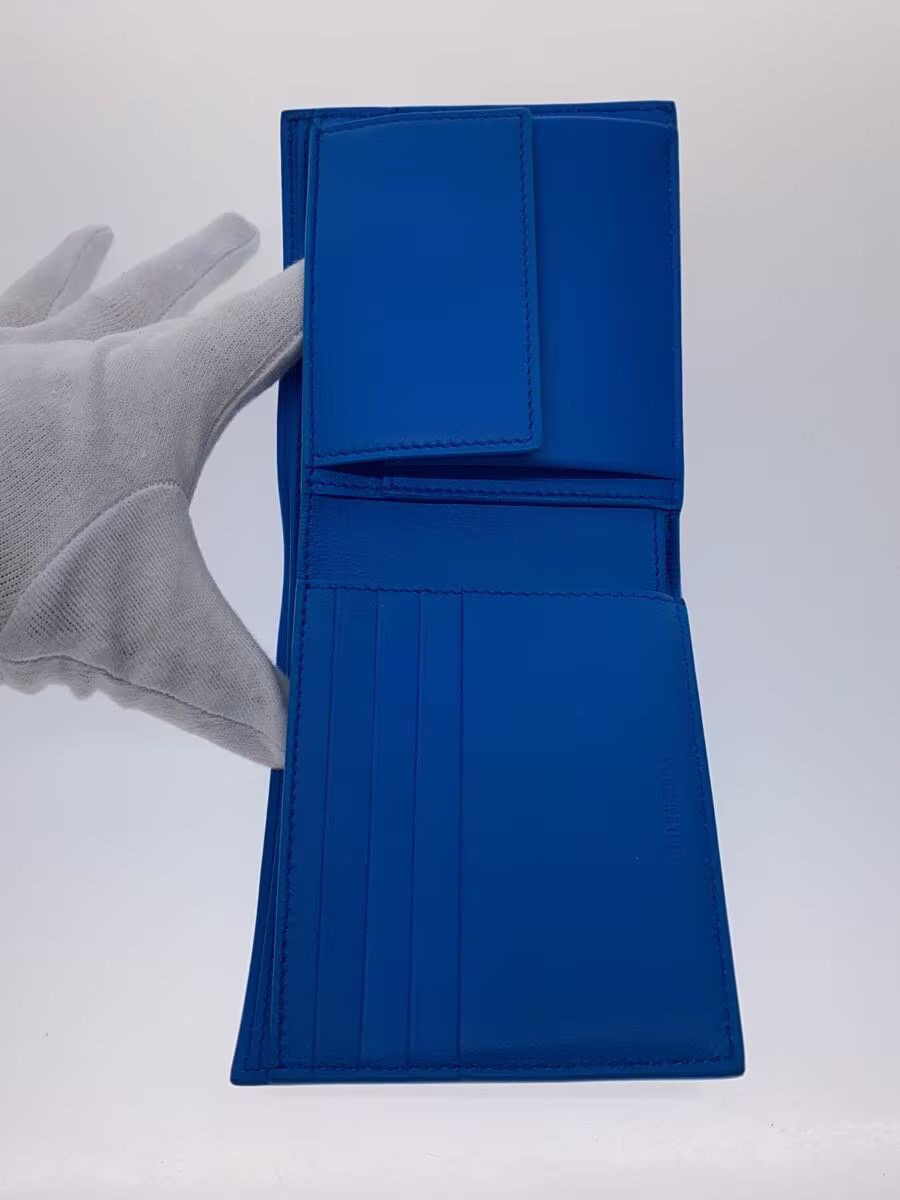 Balenciaga Balenciaga Leather Bi-Fold Wallet Blue Size ONE SIZE - 4 Thumbnail