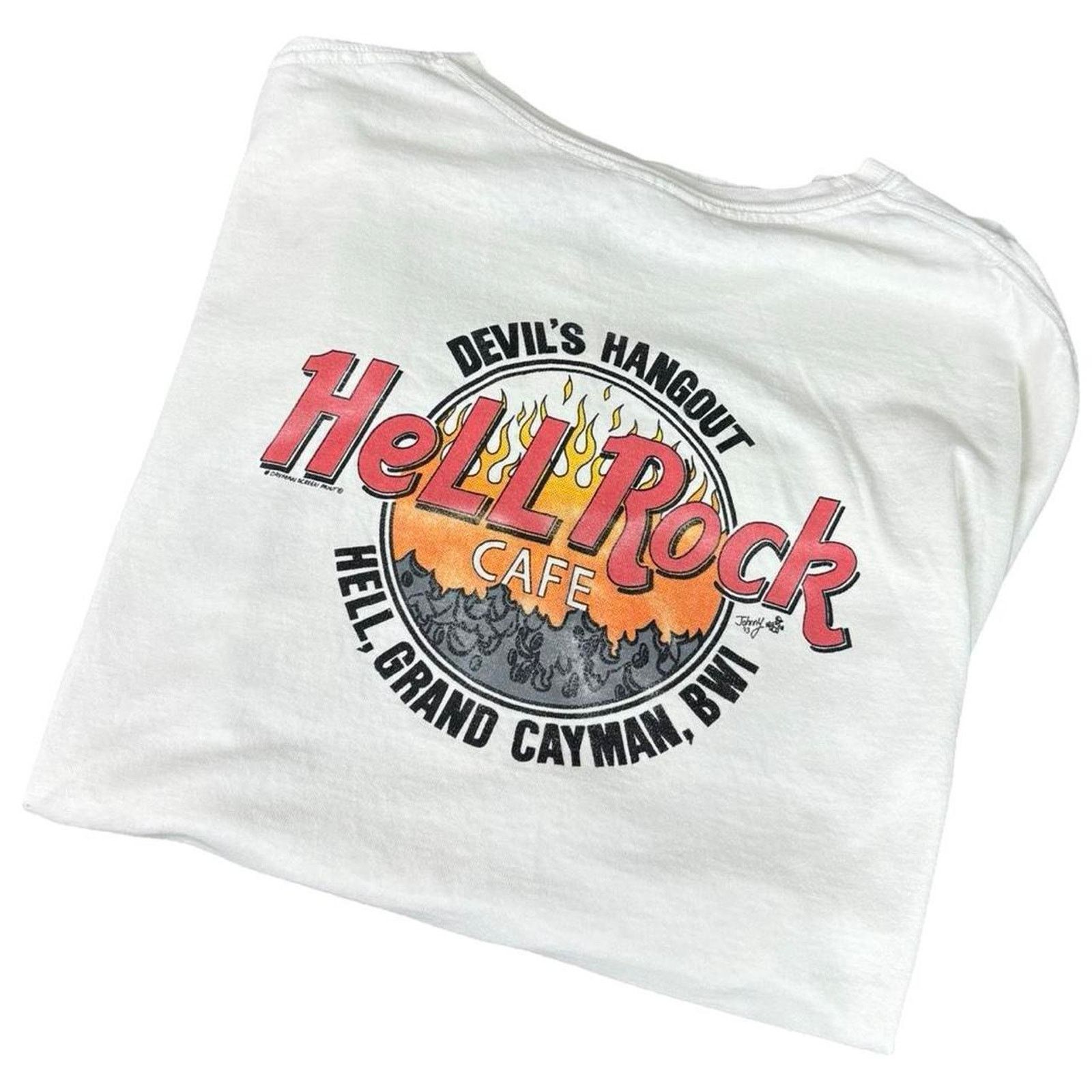 Vintage 90s Hell Graphic T-shirt Size US L / EU 52-54 / 3 - 1 Thumbnail