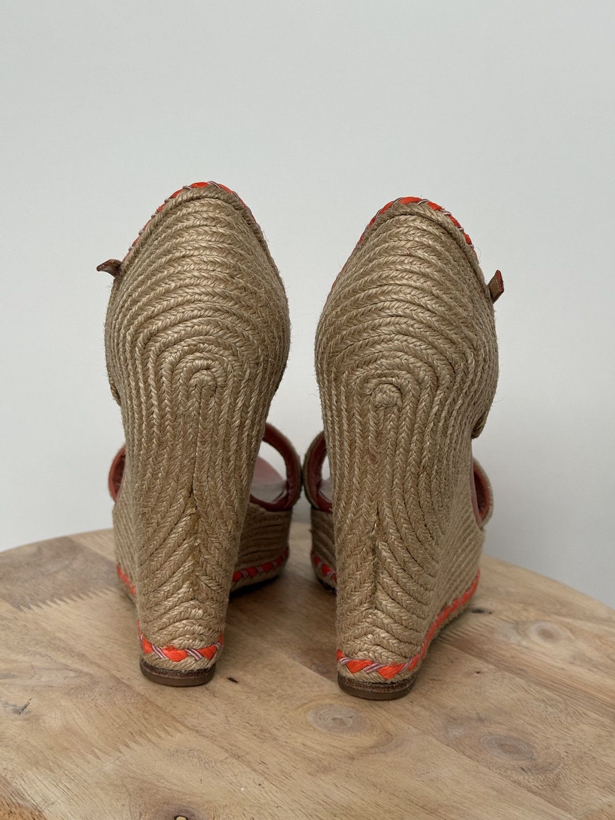 Gucci Gucci Espadrilles Wedges Sandals Coral Orange Size US 7 / IT 37 - 7 Thumbnail