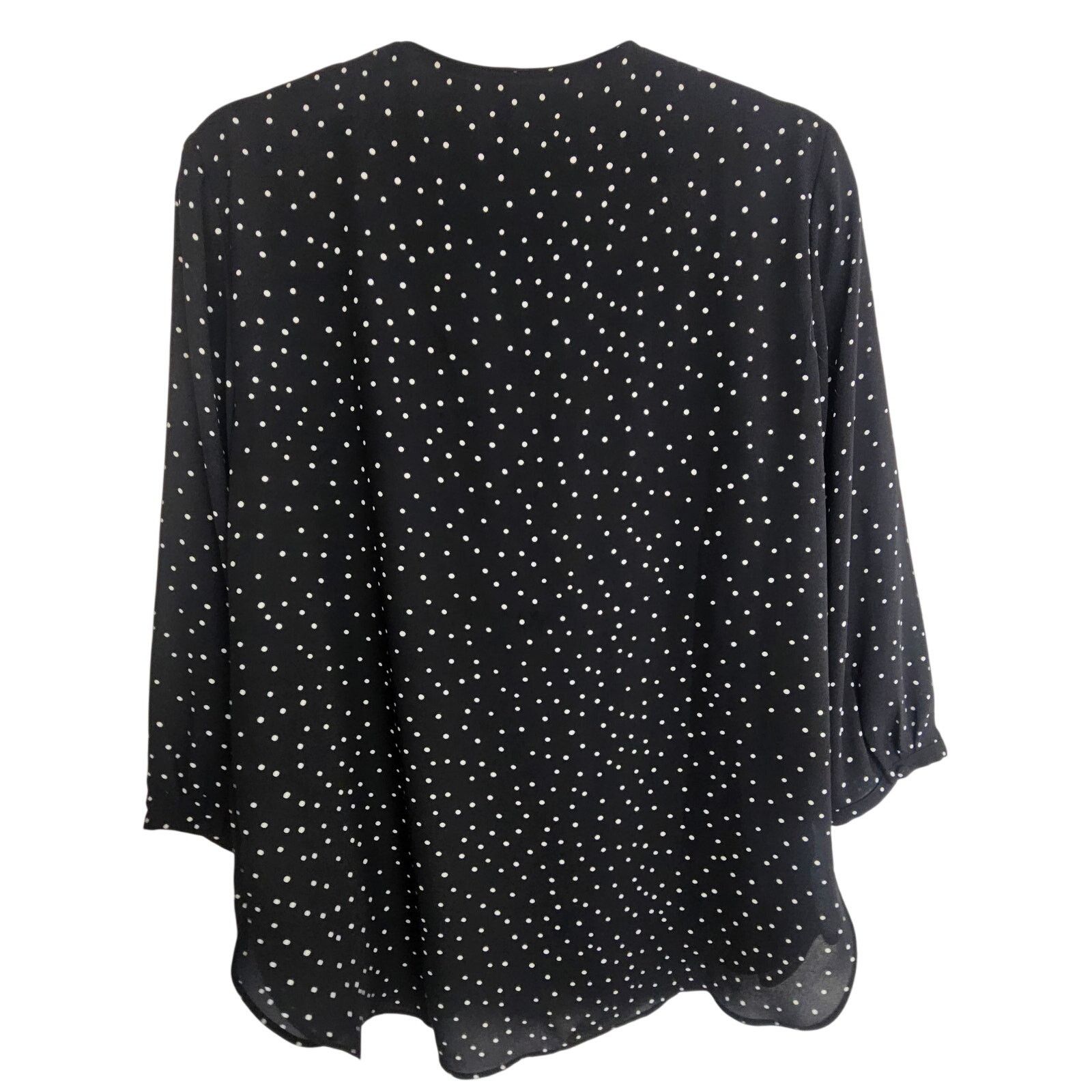 White House Black Market White House Black Market Womens Polka Dot Blouse 10 Classic Size L / US 10 / IT 46 - 8 Thumbnail