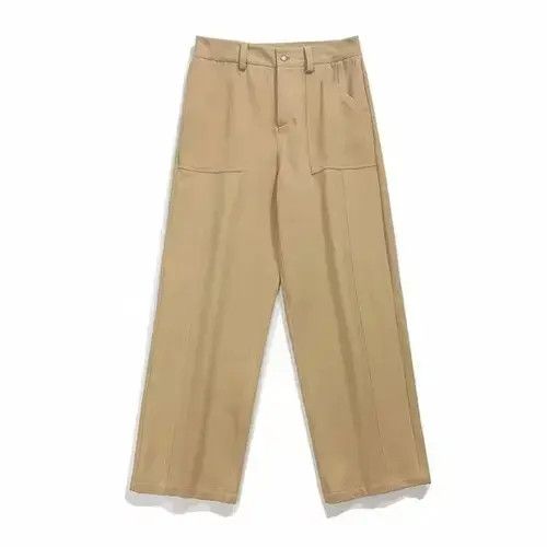 Japanese Brand × Vintage Beige Baggy Straight Leg Stacked Pants Size US 30 / EU 46 - 2 Thumbnail