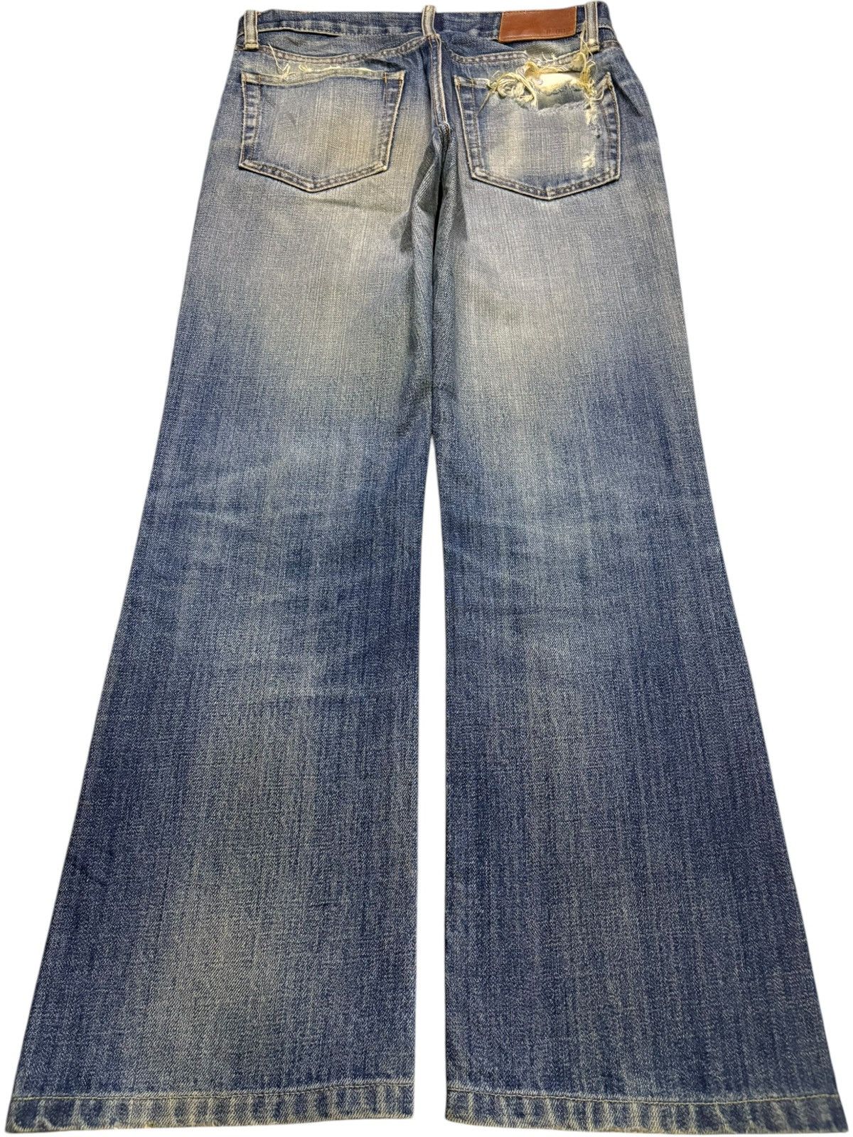 Uniqlo Vintage Uniqlo Mud Wash Distressed Loose Baggy Jeans Size US 29 - 2 Thumbnail