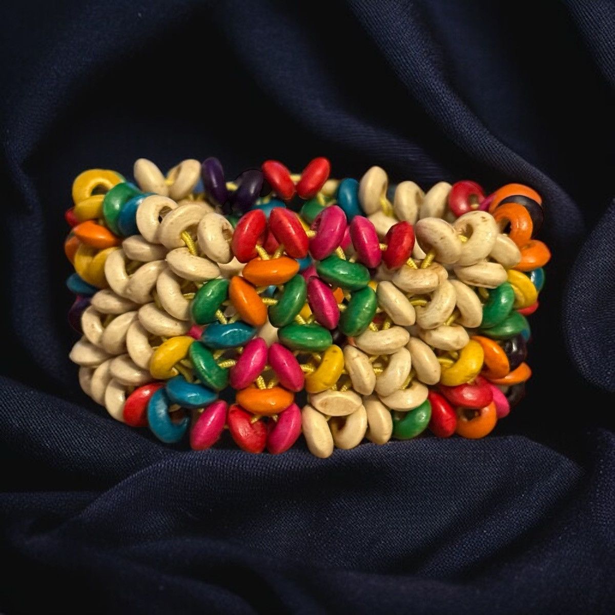 Other Multicolor wooden woven floral stretch bracelet Size ONE SIZE - 1 Thumbnail