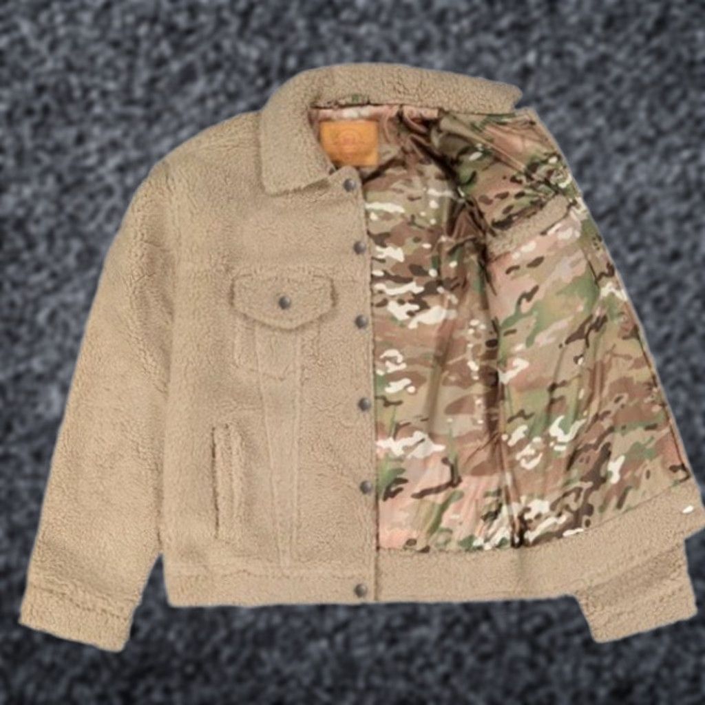 Vintage Qilo The Shrucker Jacket Sherpa Multicam Tan Beige XL Jacket Men XL Pockets Size US XL / EU 56 / 4 - 1 Thumbnail