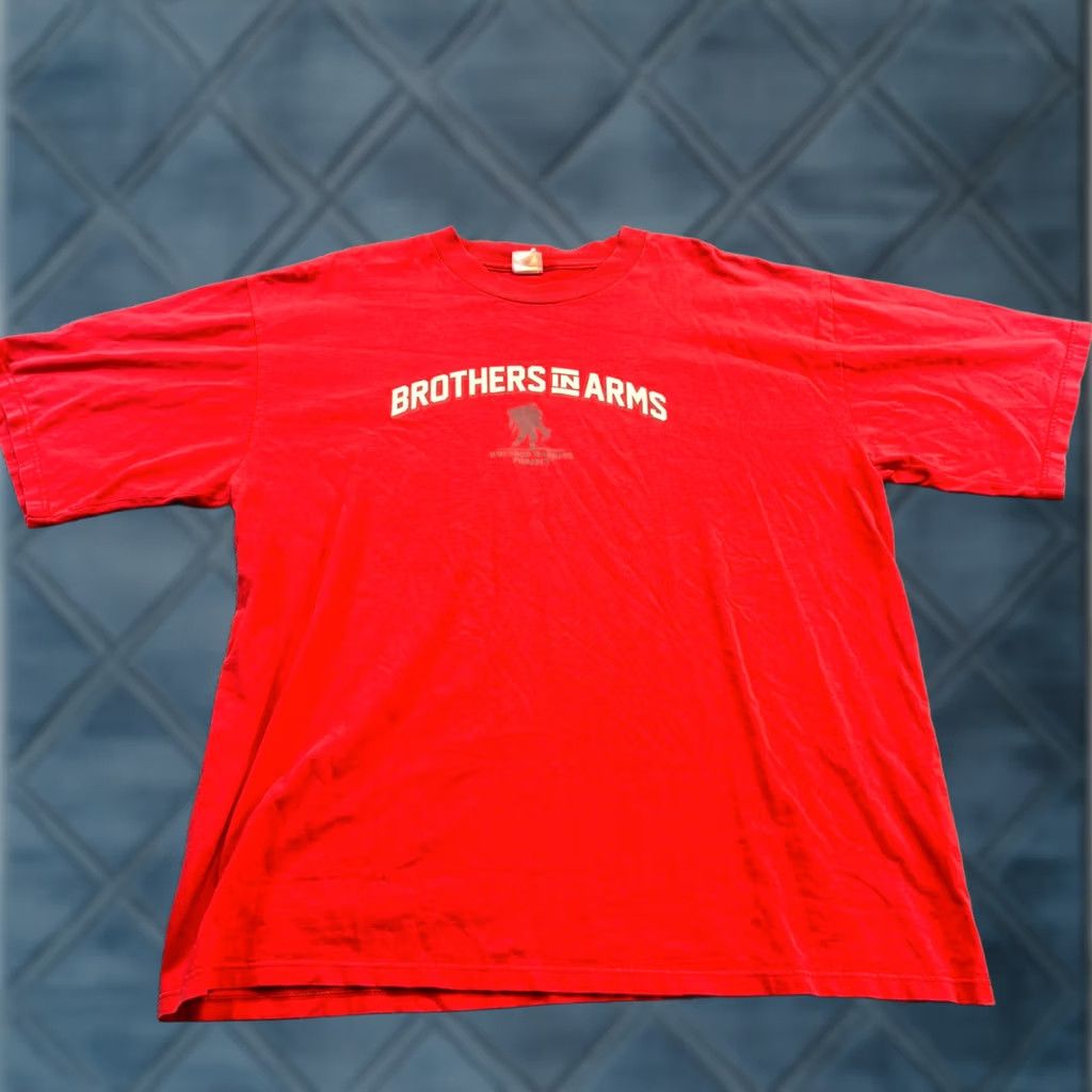 Soffe Vintage Soffe T-Shirt Mens 2X Red Cotton Brothers In Arms Graphic Tee Military Size US XXL / EU 58 / 5 - 1 Thumbnail