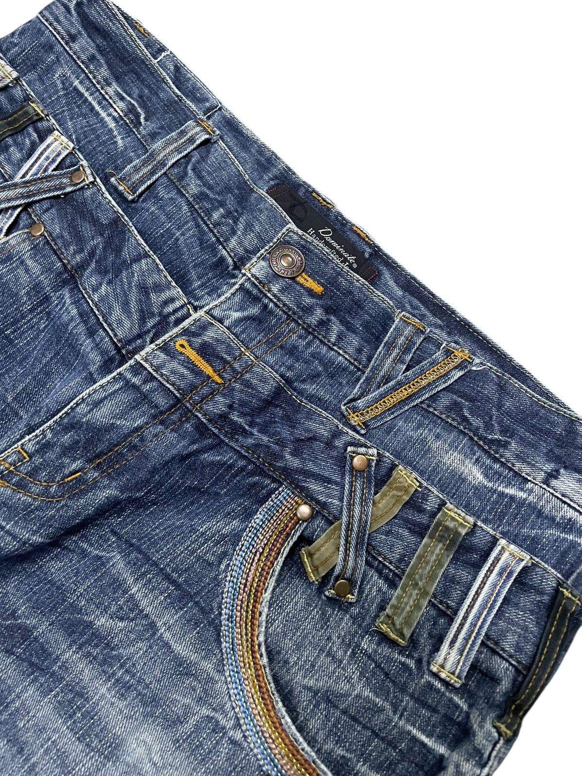 5351 POUR LES HOMMES × Japanese Brand × Tornado Mart DOMINATE Double Waist Spiral Honeycomb Wash Jeans Size US 34 / EU 50 - 11 Thumbnail