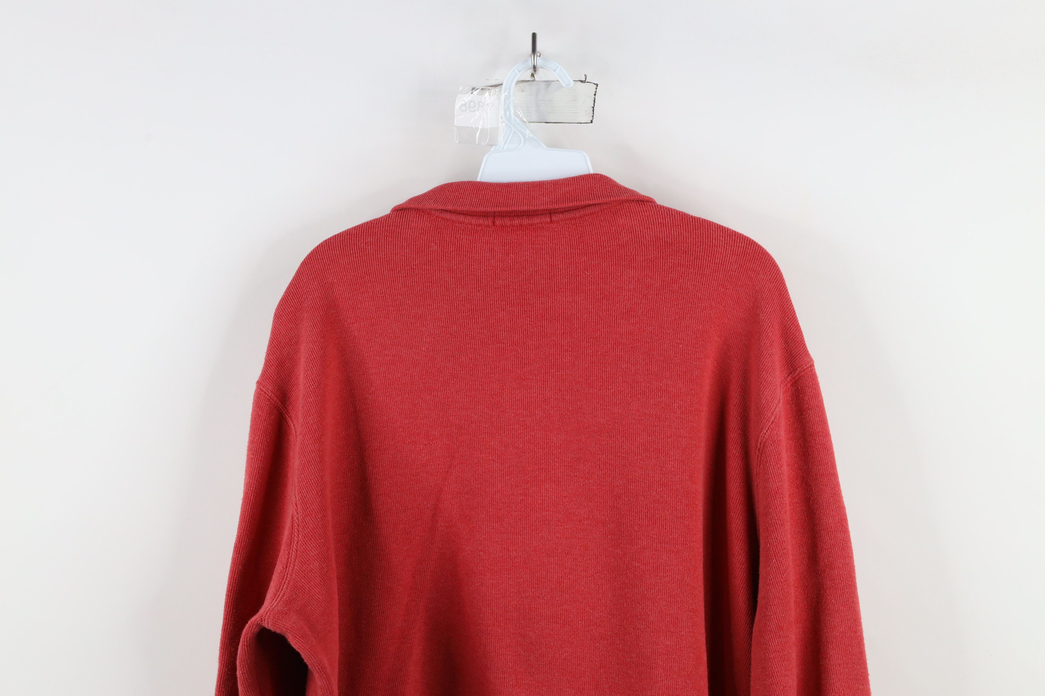 Ralph Lauren × Vintage Vintage Ralph Lauren Ribbed Knit Half Zip Pullover Sweater Size US L / EU 52-54 / 3 - 9 Thumbnail