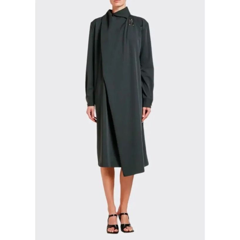 Bottega Veneta Bottega Veneta Pre-Spring 2020 Green - Silver Wrap Dress Size M / US 6-8 / IT 42-44 - 1 Thumbnail
