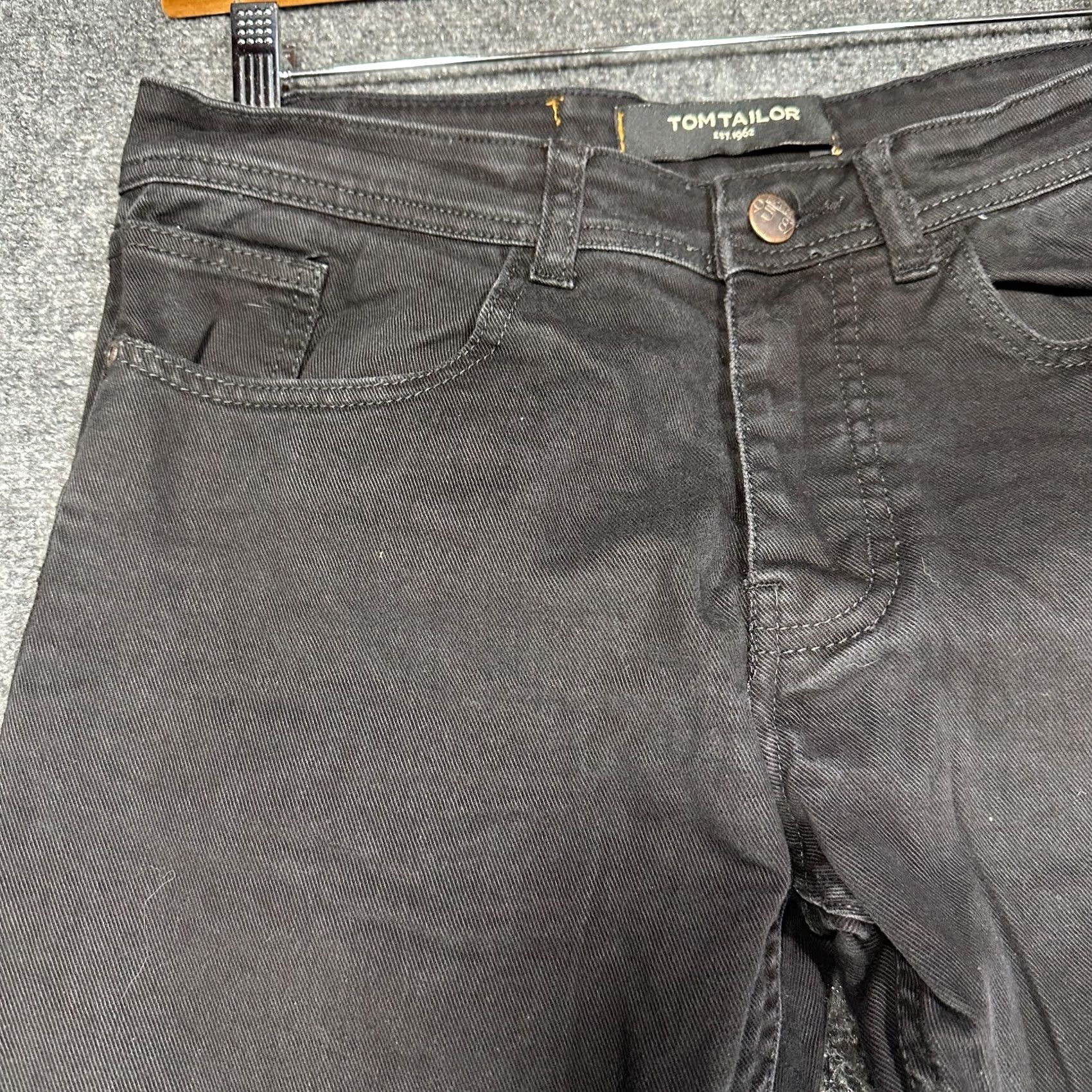 Tom Tailor Tom Tailor Jeans Mens 34 Slim Black Cotton Denim 5-Pocket Button Fly Stretch Size US 34 / EU 50 - 4 Thumbnail