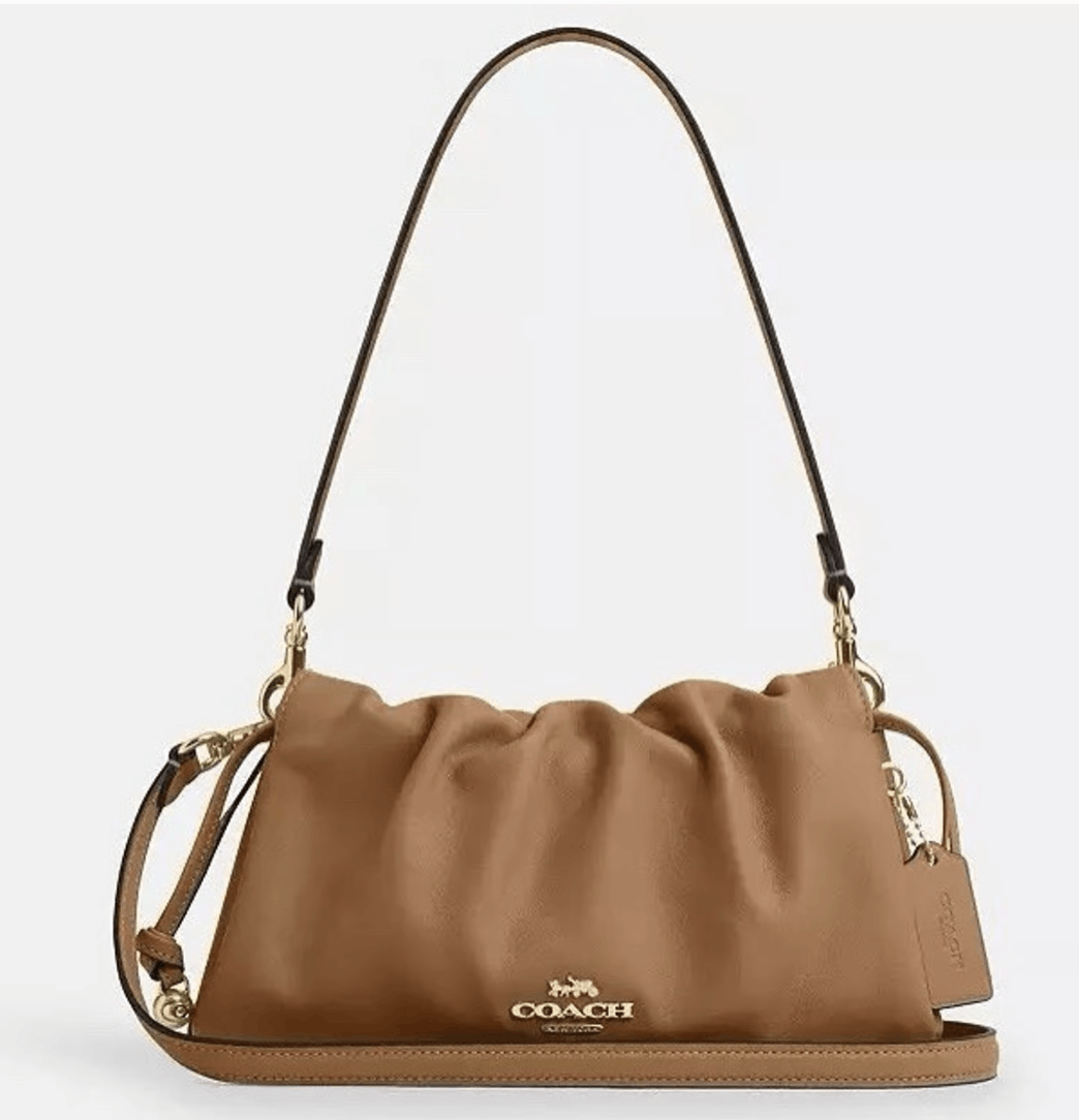 Coach Faye Shoulder Bag With Ruching CV529 Size ONE SIZE - 9 Thumbnail