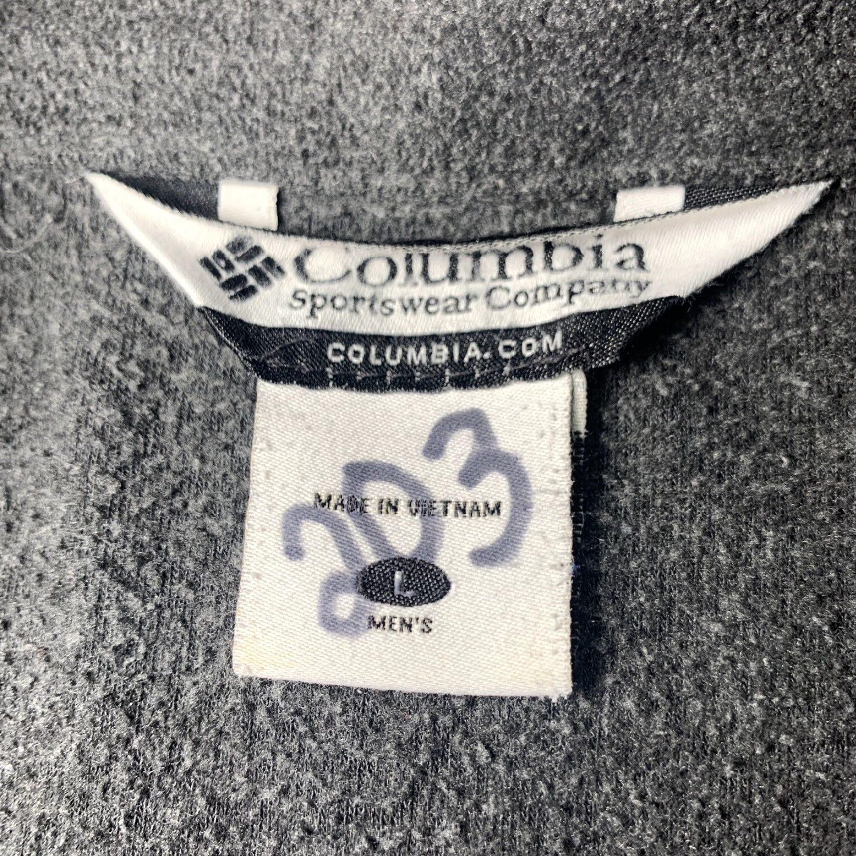 Vintage Columbia Fleece Mens Jacket Gray Large Zip Up Long Sleeve Athletic Drawstring Mens Jacket Size US L / EU 52-54 / 3 - 7 Thumbnail