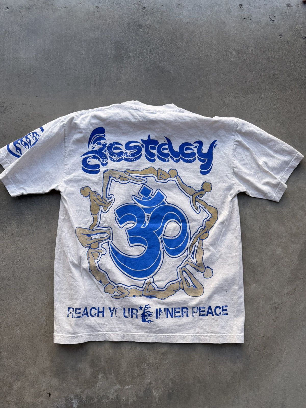 HELLSTAR Hellstar Yoga Tee Cream/Blue Size Large Size US L / EU 52-54 / 3 - 3 Thumbnail
