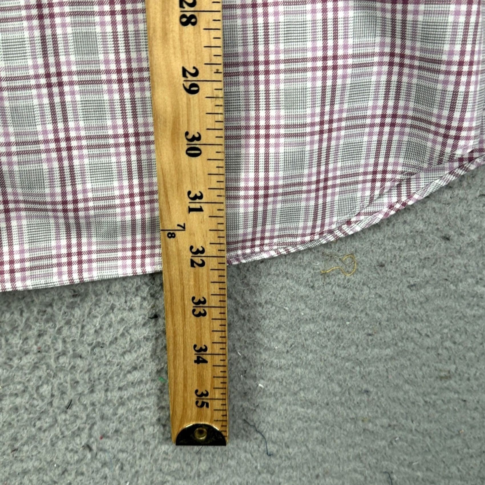 Pinko Paul Fredrick Shirt Mens 16.5 Dress Gray Pink Classic Fit Plaid Button Up EUC Size 46R - 6 Thumbnail